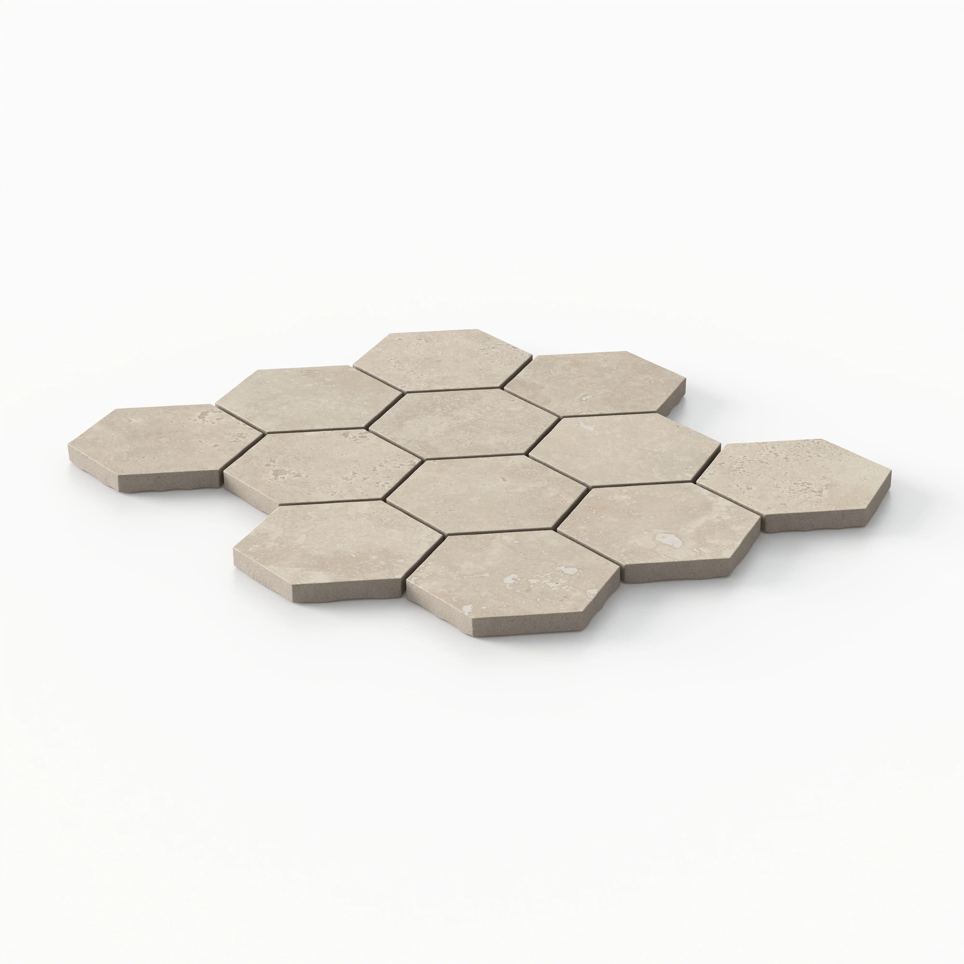 Leona 3 x 3 Matte Porcelain Hexagon Mosaic Tile in Marfil - Image 3