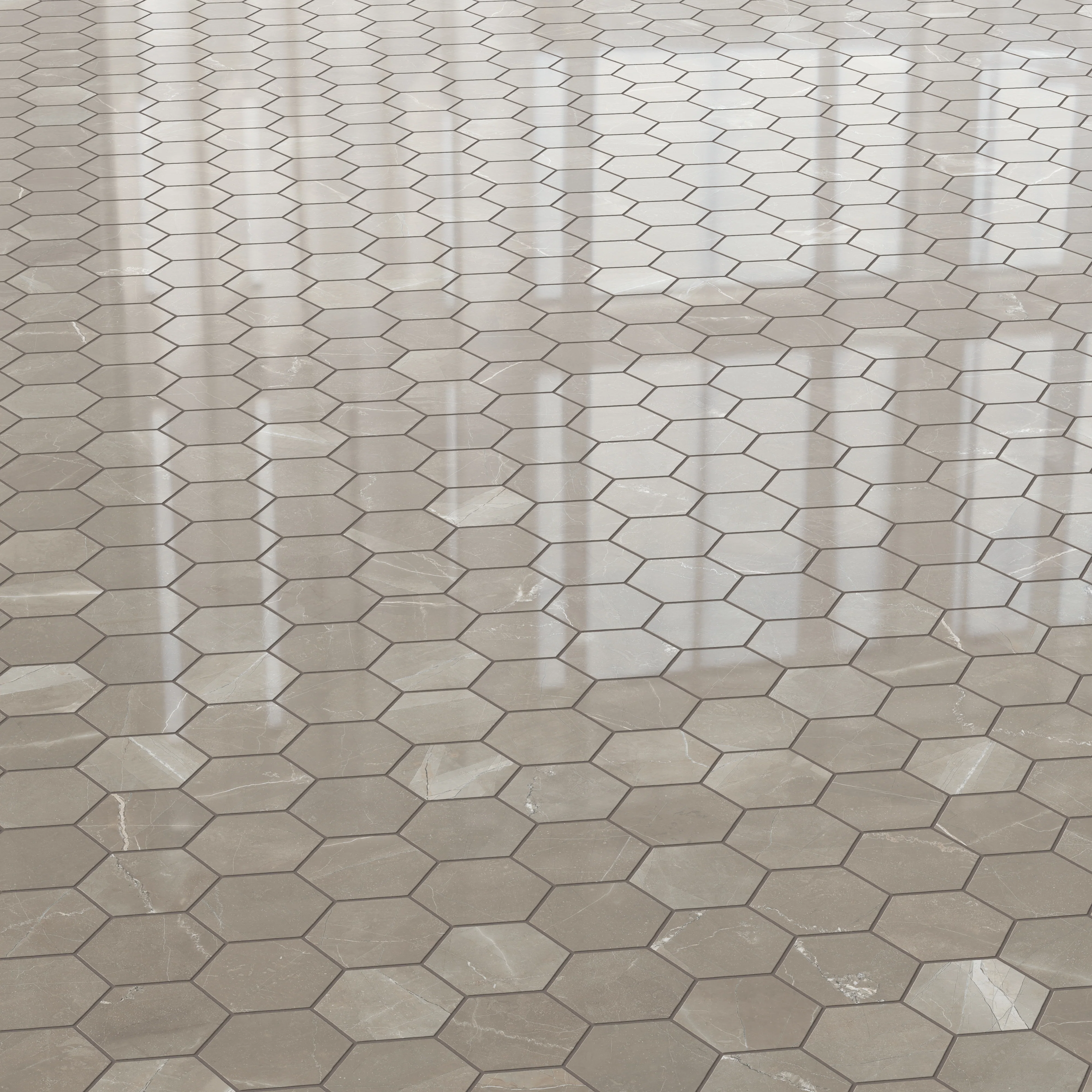 Leona 3 x 3 Polished Porcelain Hexagon Mosaic Tile in Amani Bronze - Image 4