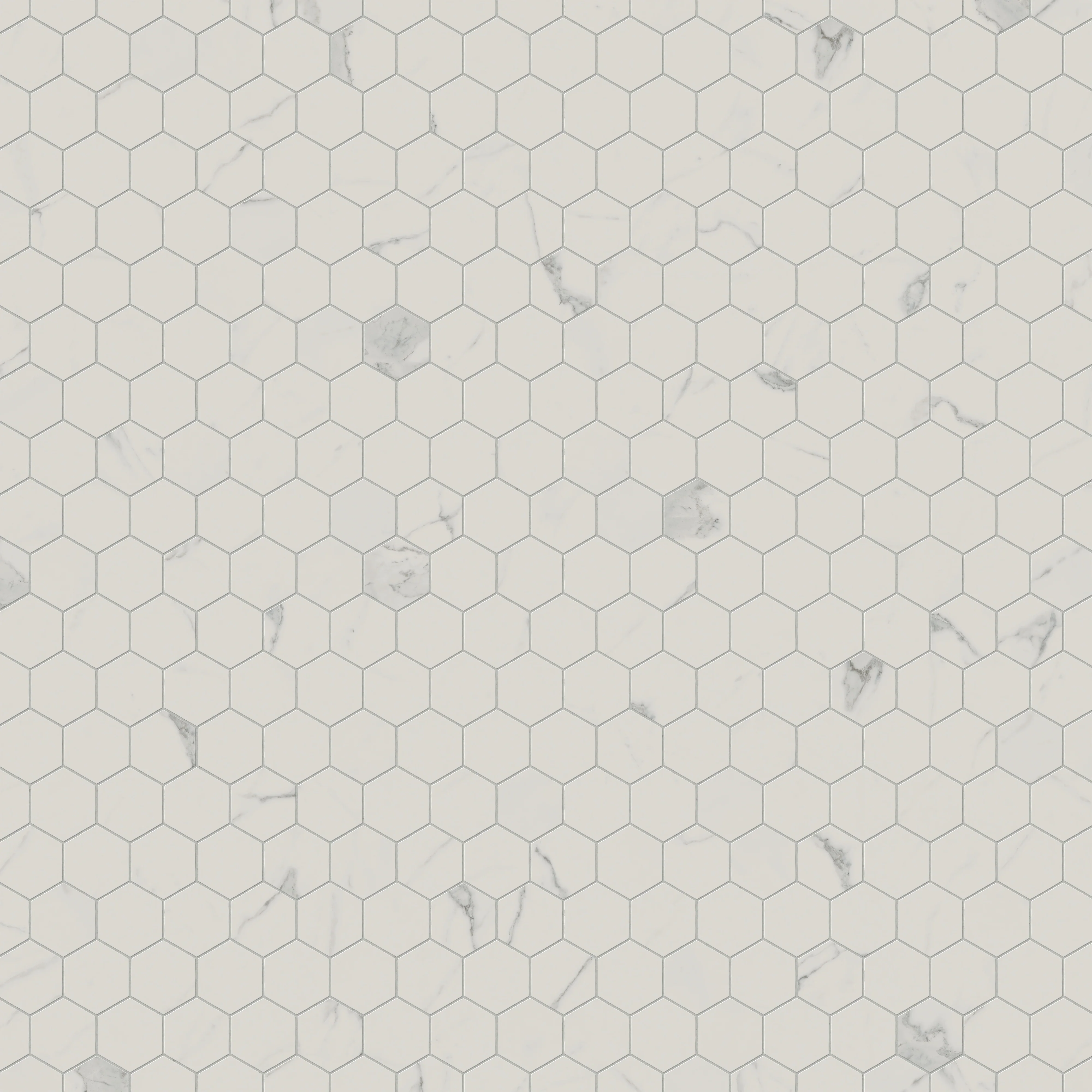 Leona 3 x 3 Polished Porcelain Hexagon Mosaic Tile in Calacatta - Image 4
