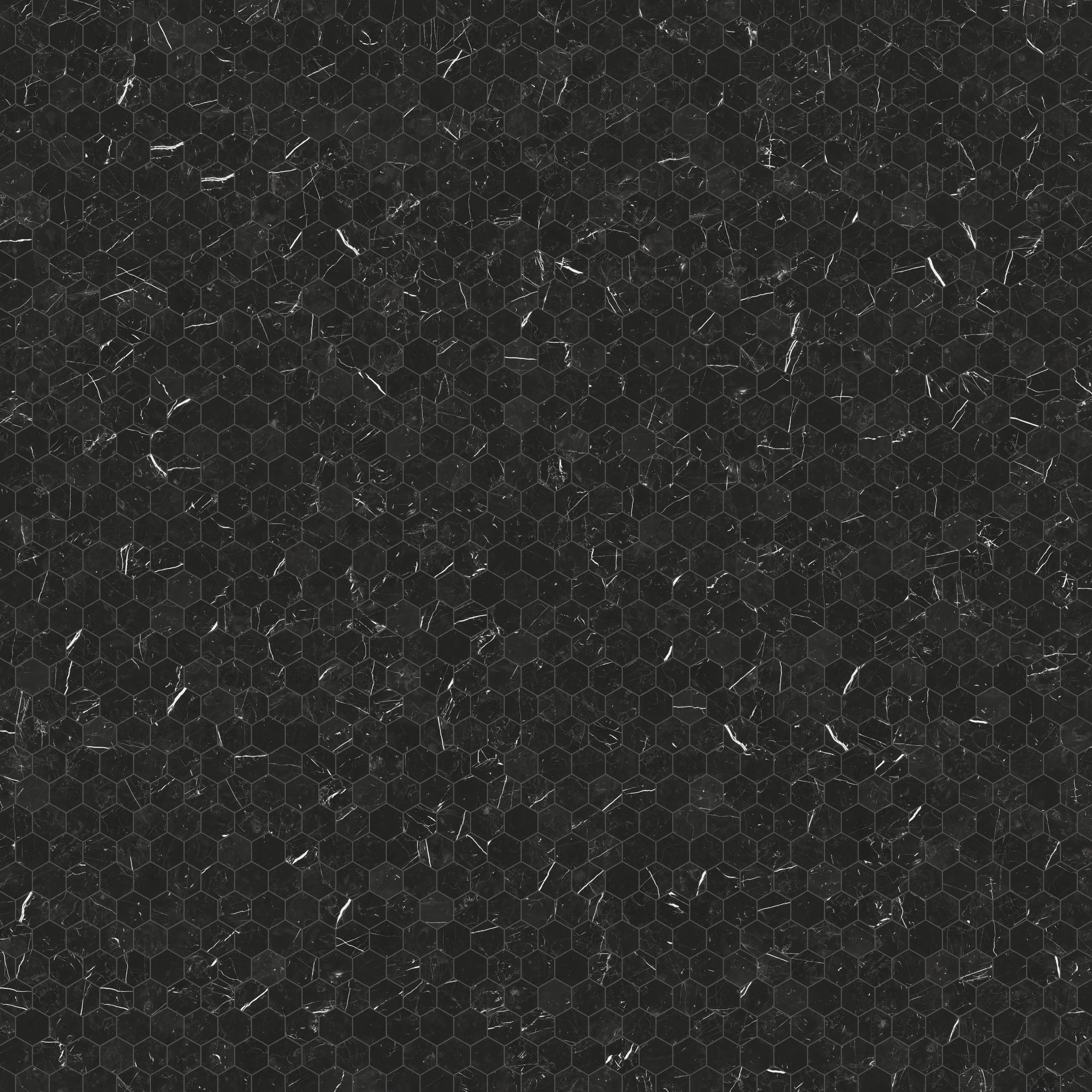 Leona 3 x 3 Polished Porcelain Hexagon Mosaic Tile in Nero Marquina - Image 5