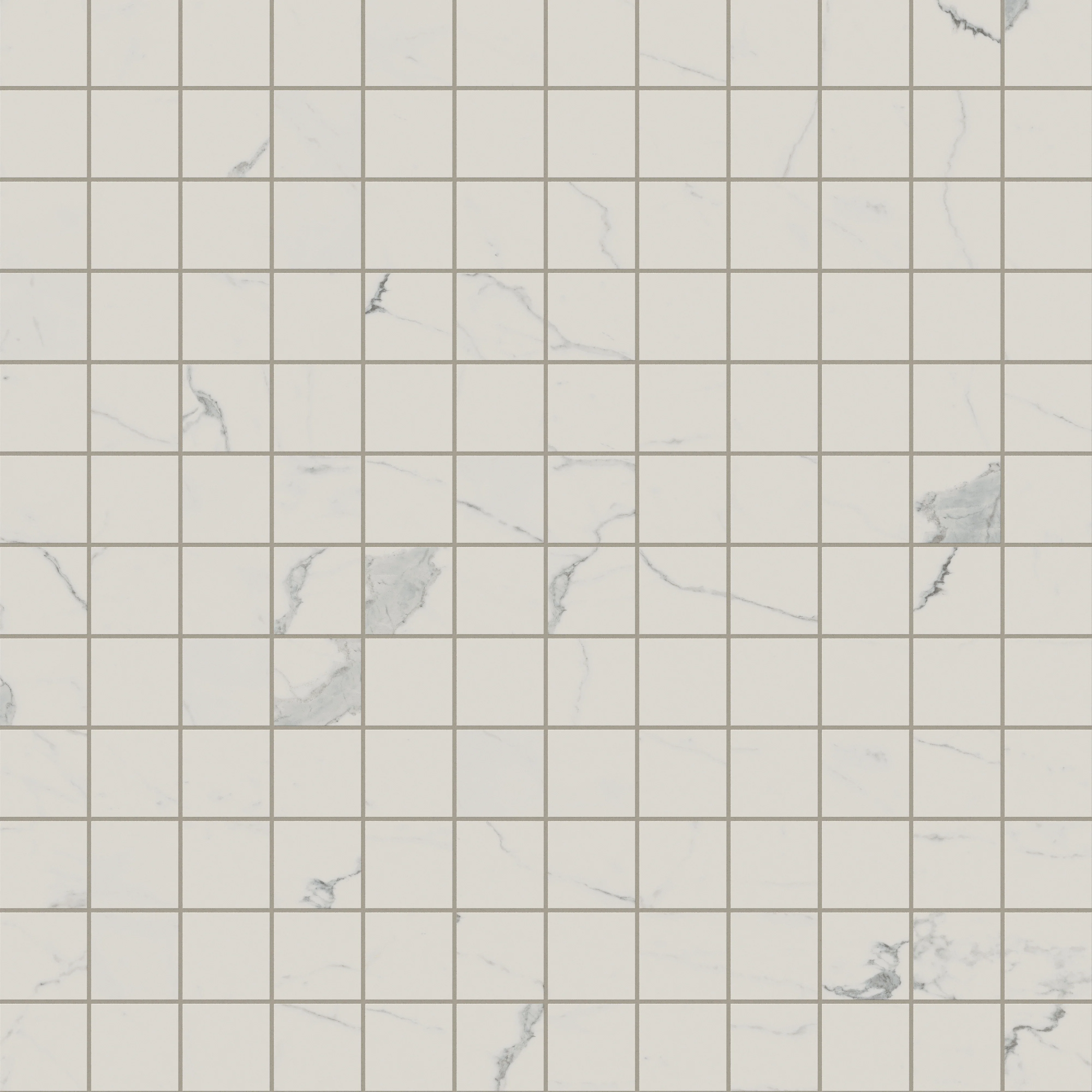 Leona 4 x 4 Matte Porcelain Mosaic Tile in Calacatta - Image 5