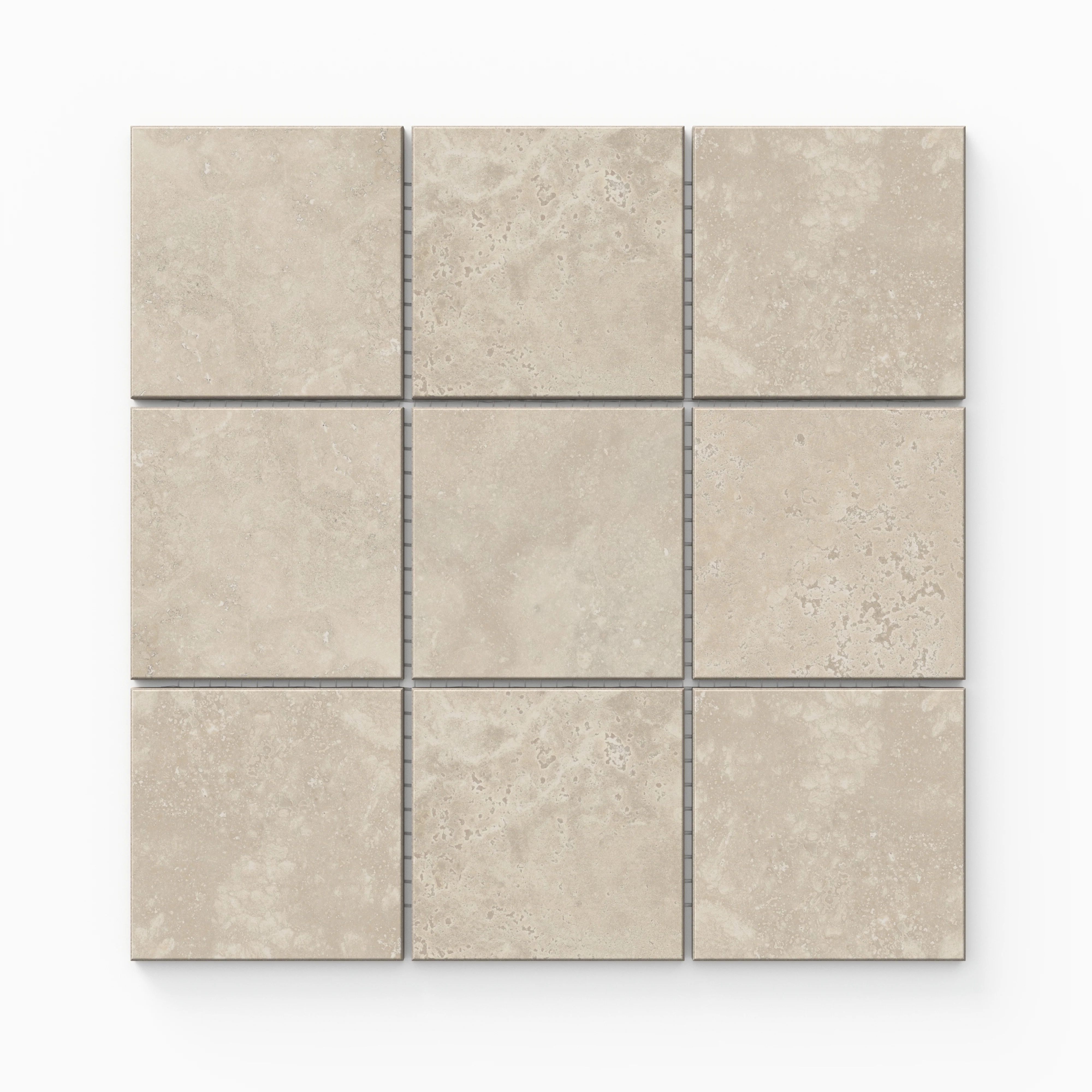 Leona 4 x 4 Matte Porcelain Mosaic Tile in Marfil - Image 2