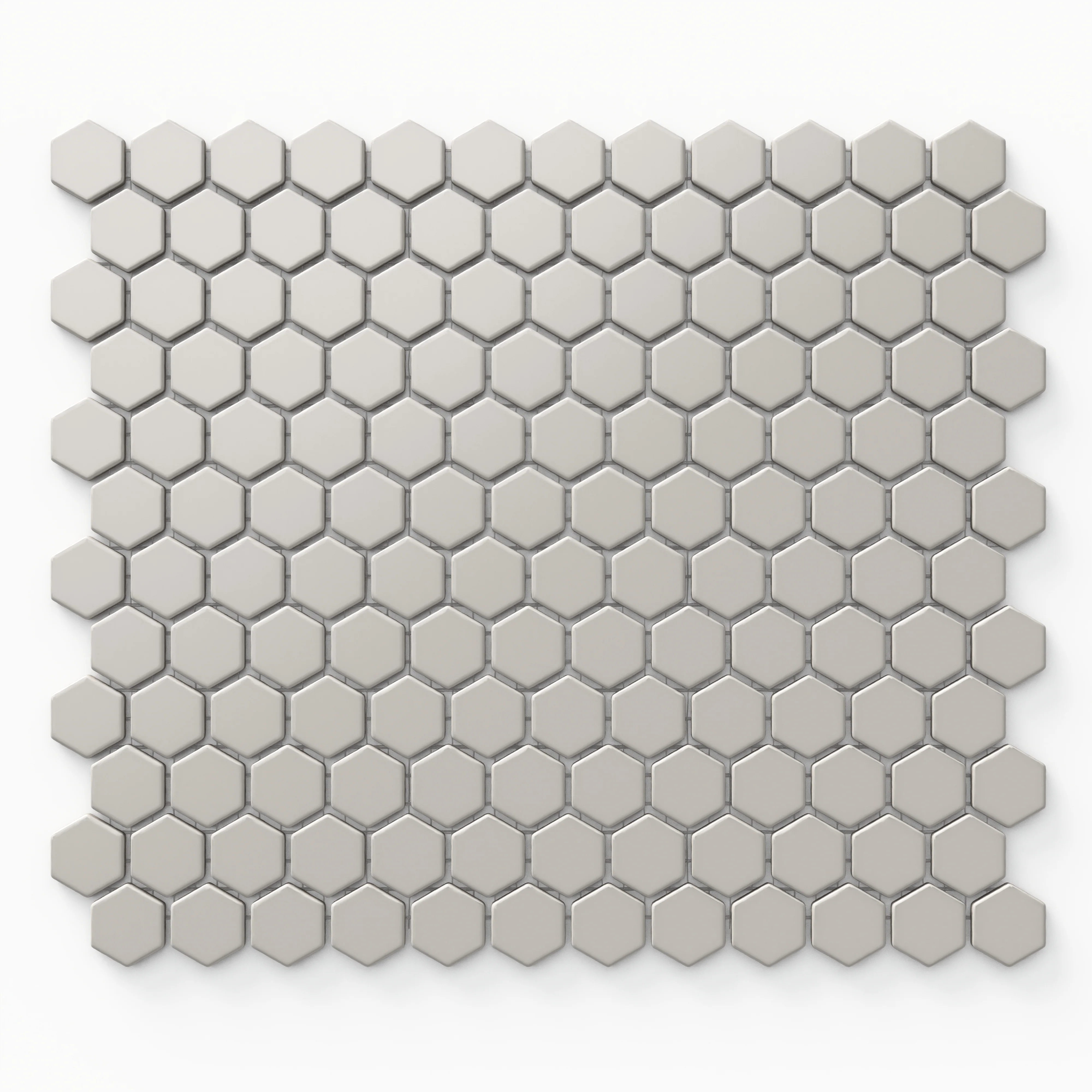 Levi 12 x 12 Matte Porcelain 1 x 1 Hexagon Mosaic Tile in Grey