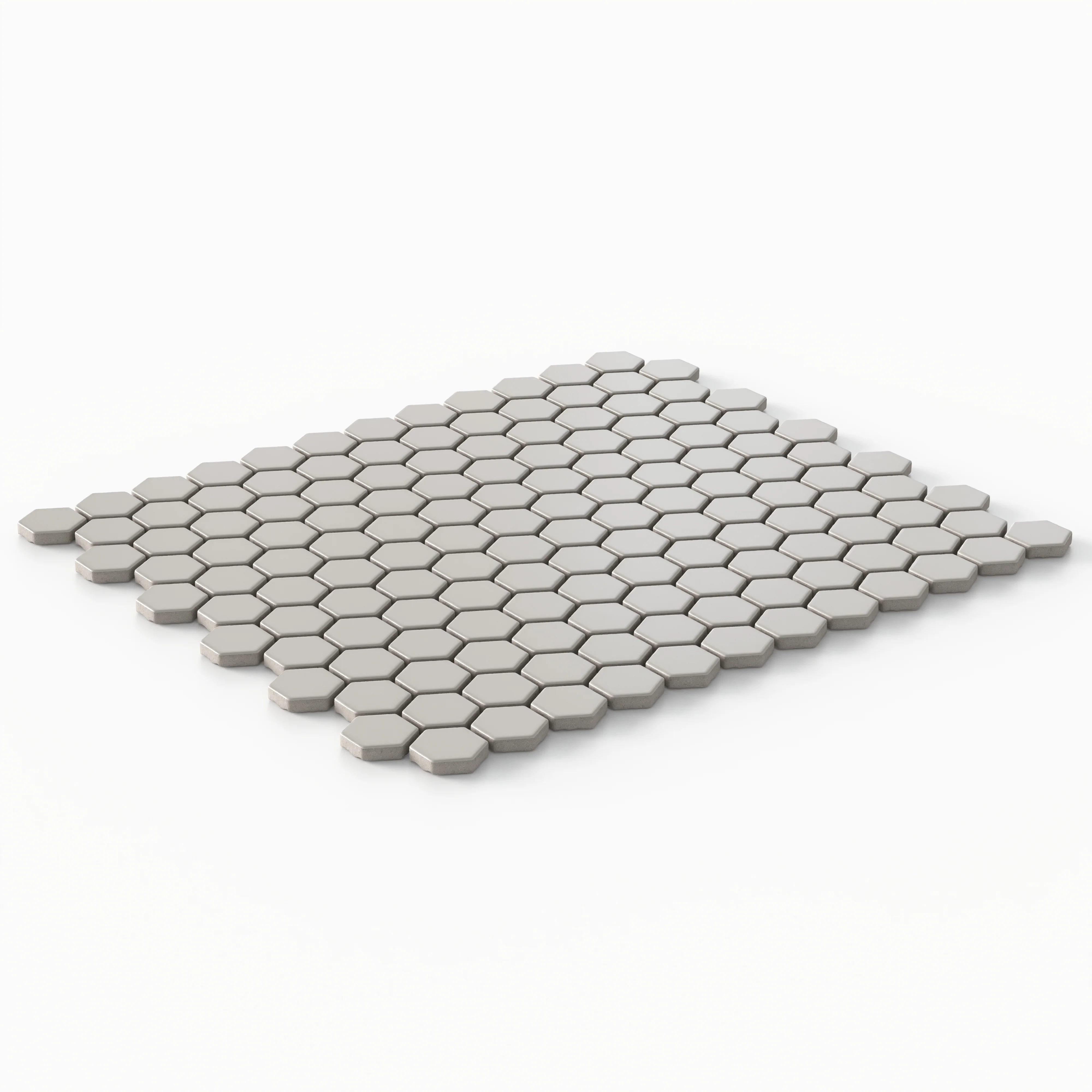 Levi 12 x 12 Matte Porcelain 1 x 1 Hexagon Mosaic Tile in Grey - Image 2
