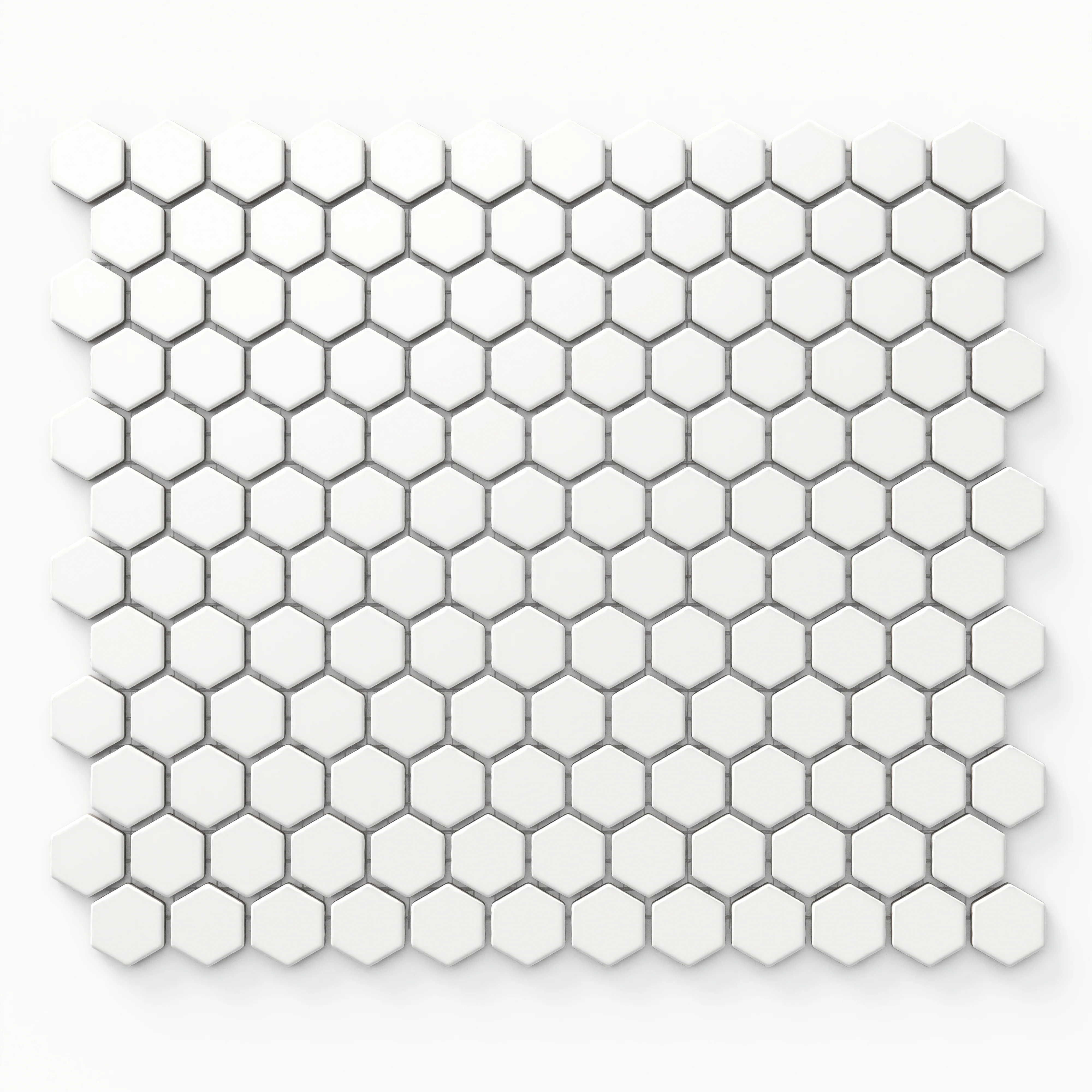 Levi 12 x 12 Matte Porcelain 1 x 1 Hexagon Mosaic Tile in White