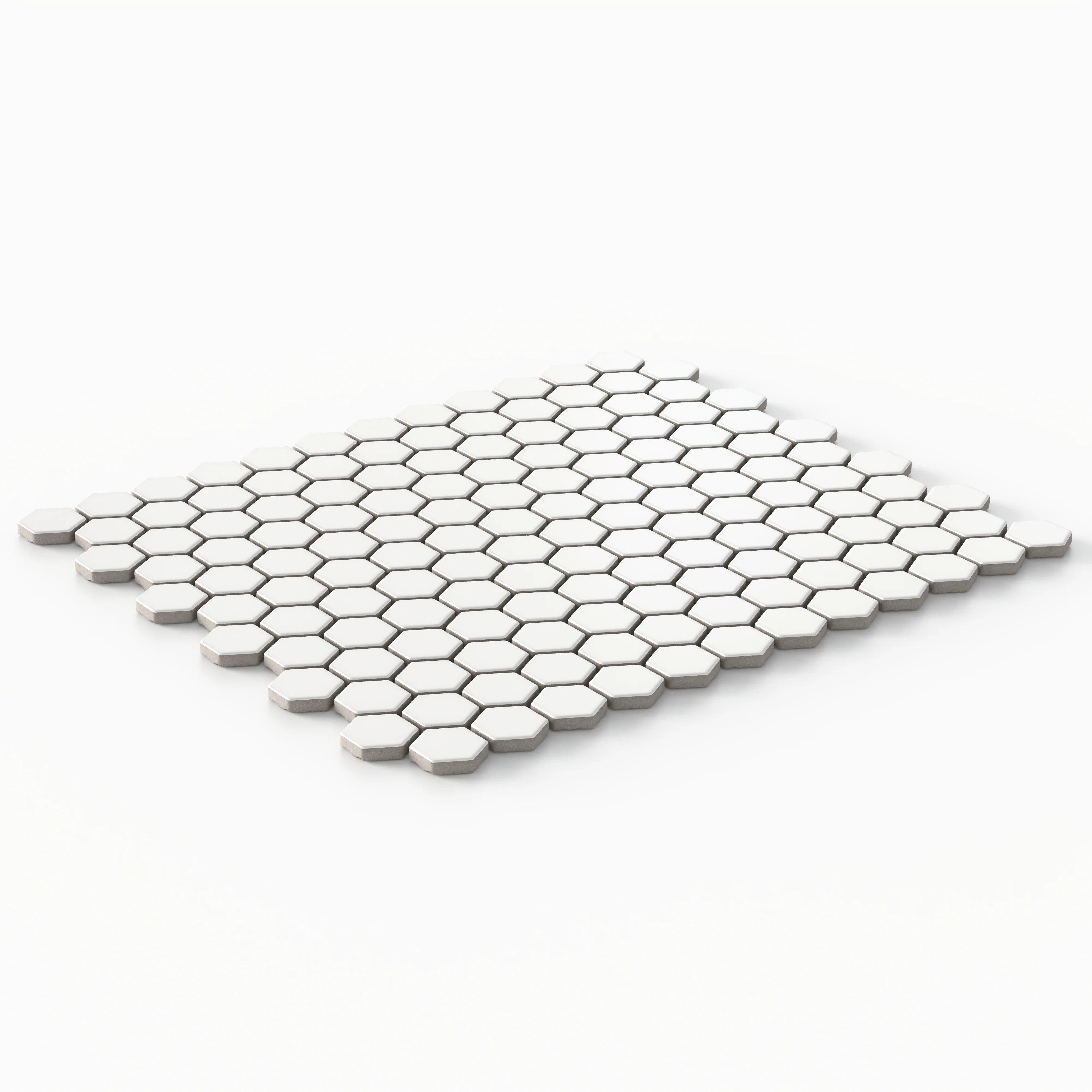 Levi 12 x 12 Matte Porcelain 1 x 1 Hexagon Mosaic Tile in White - Image 2