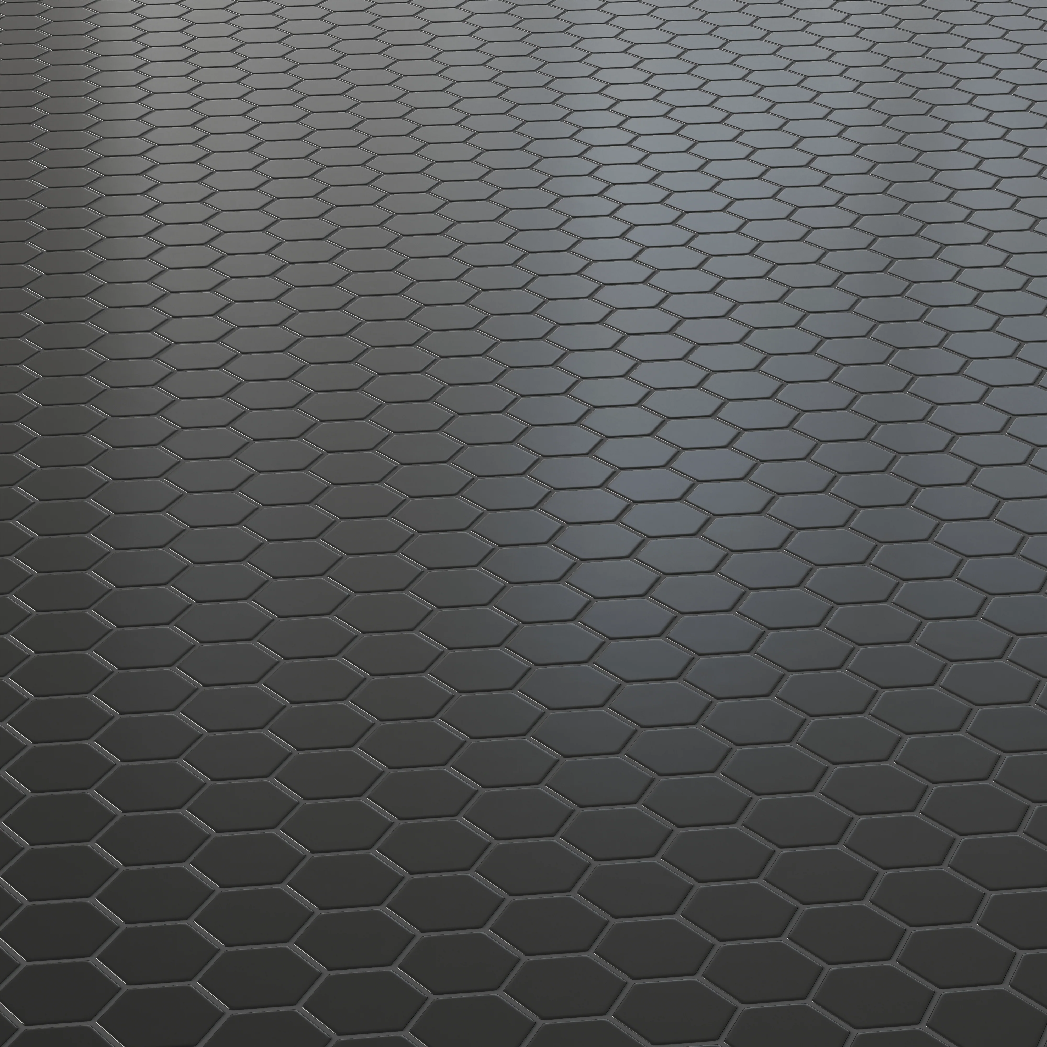 Levi 12 x 12 Matte Porcelain 2 x 2 Hexagon Mosaic Tile in Black - Image 3