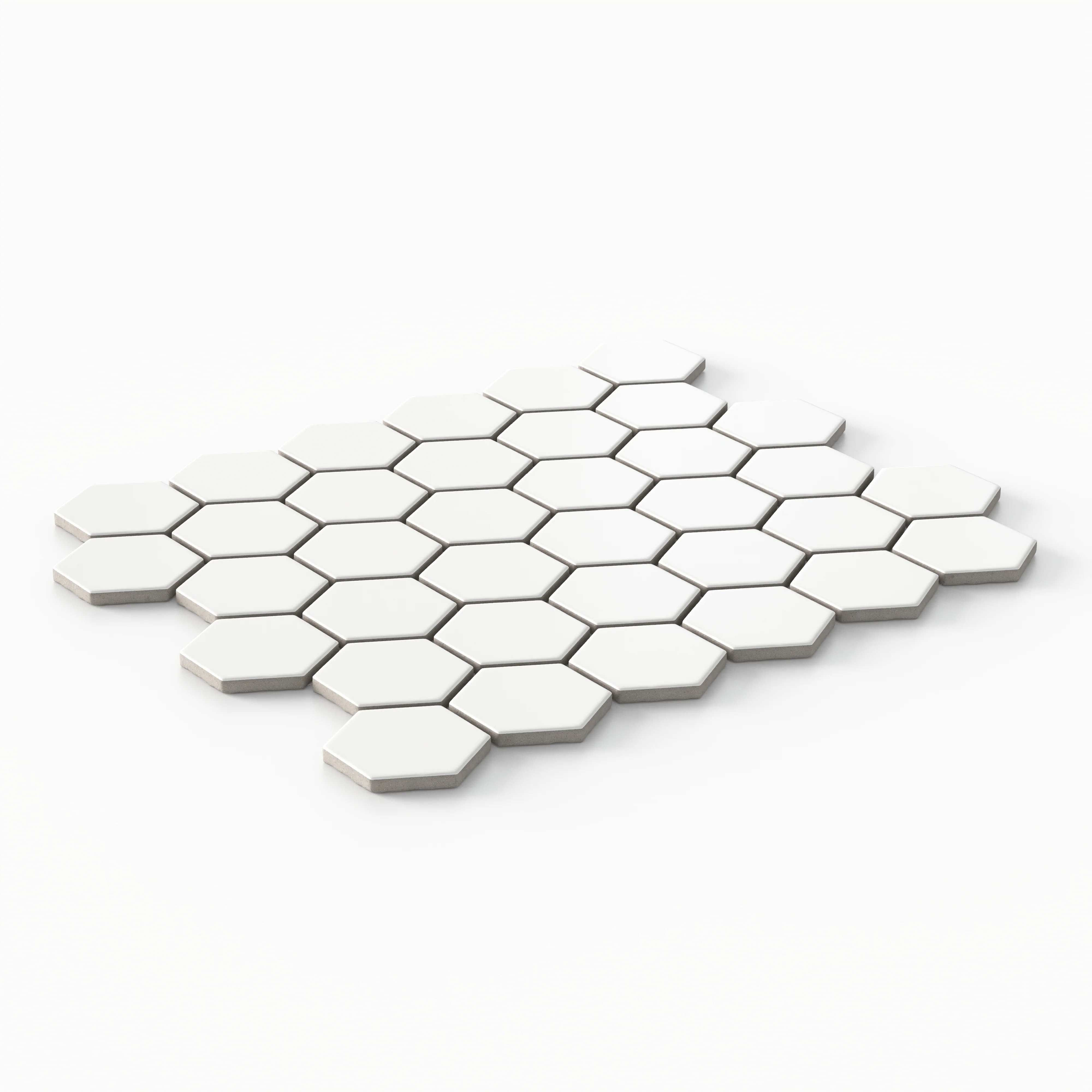 Levi 12 x 12 Matte Porcelain 2 x 2 Hexagon Mosaic Tile in White - Image 2