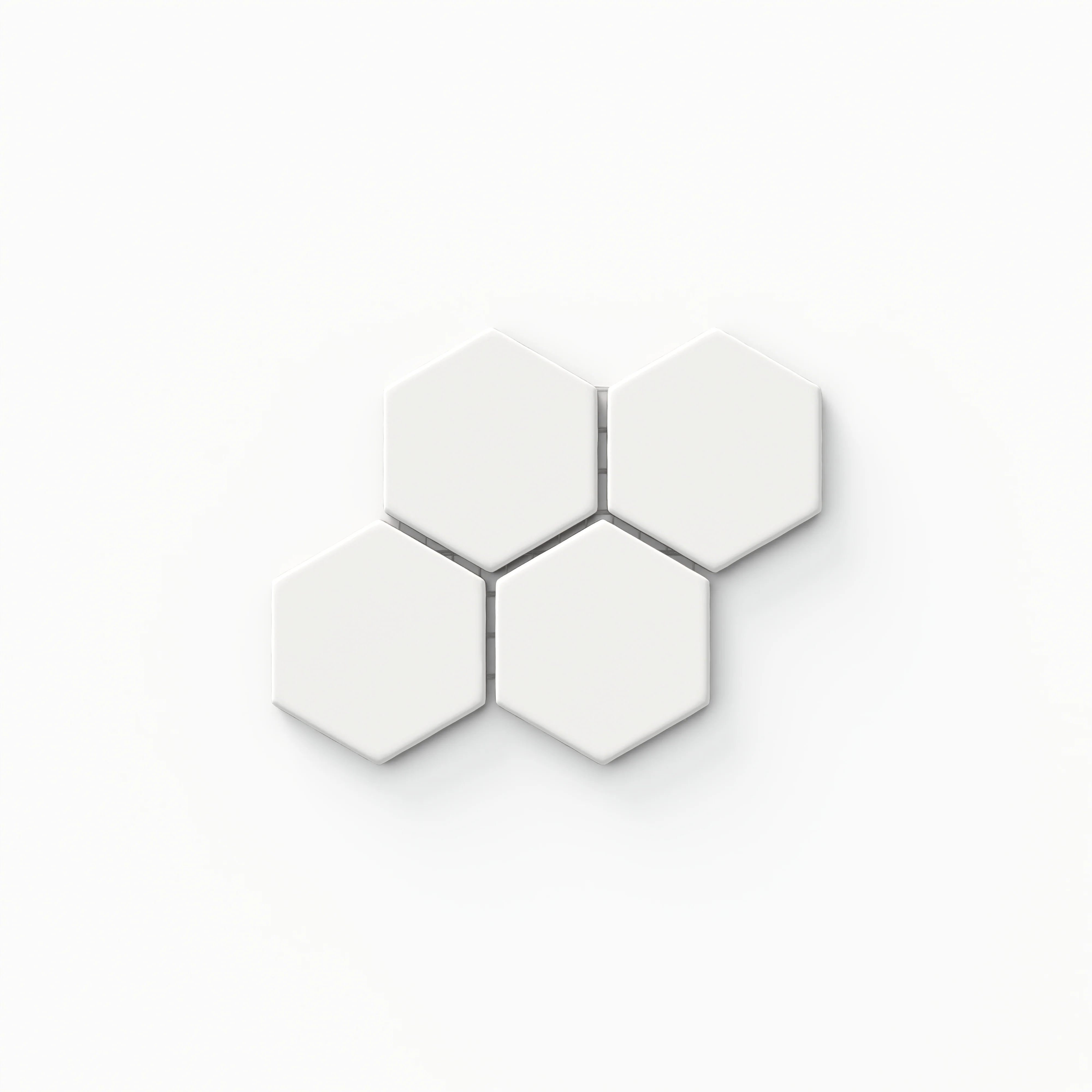 Levi 4 x 4 Matte Porcelain 2x2 Hexagon Mosaic in White Sample