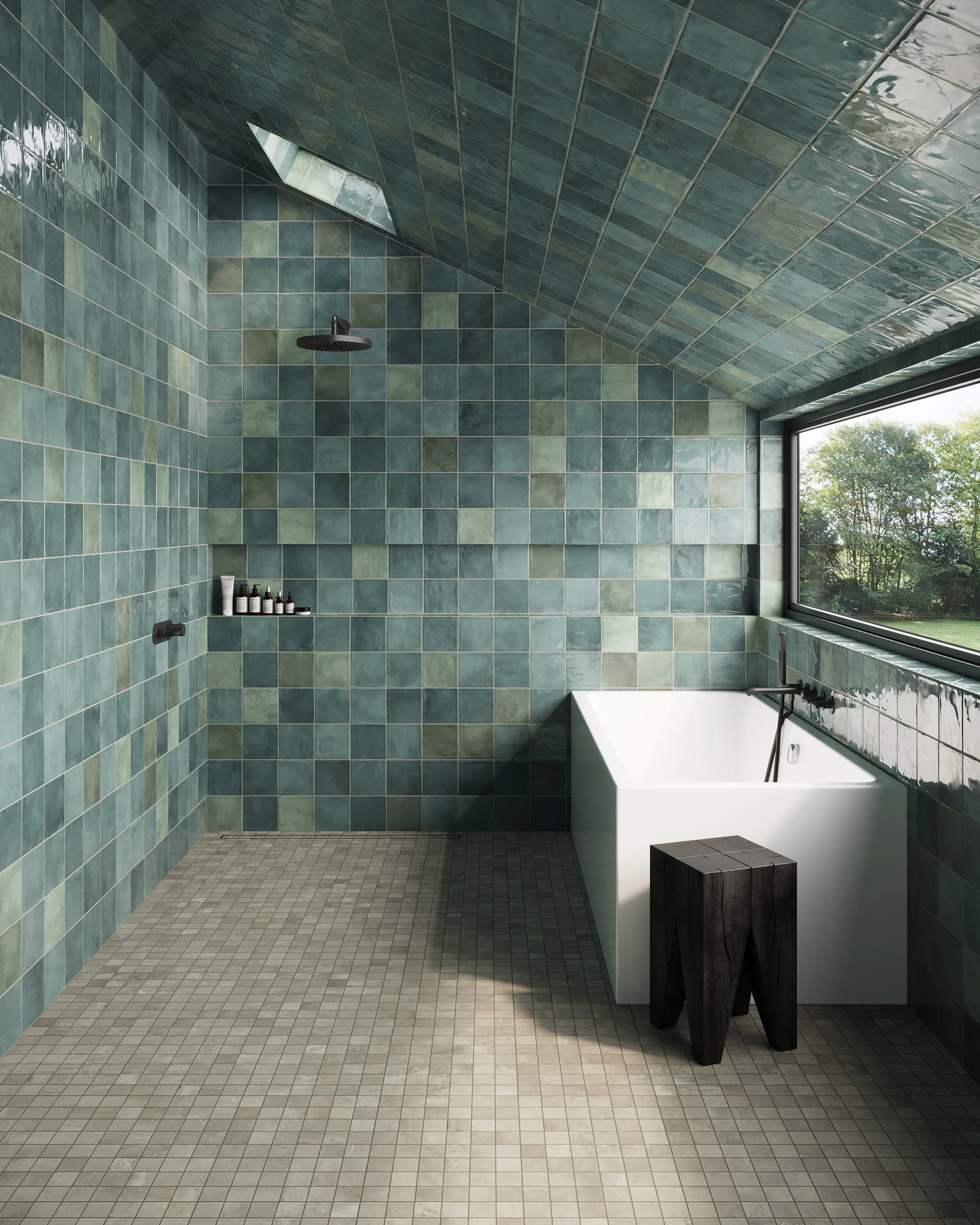 Lilah 6 x 6 Glossy Ceramic Tile in Opal - Image 6