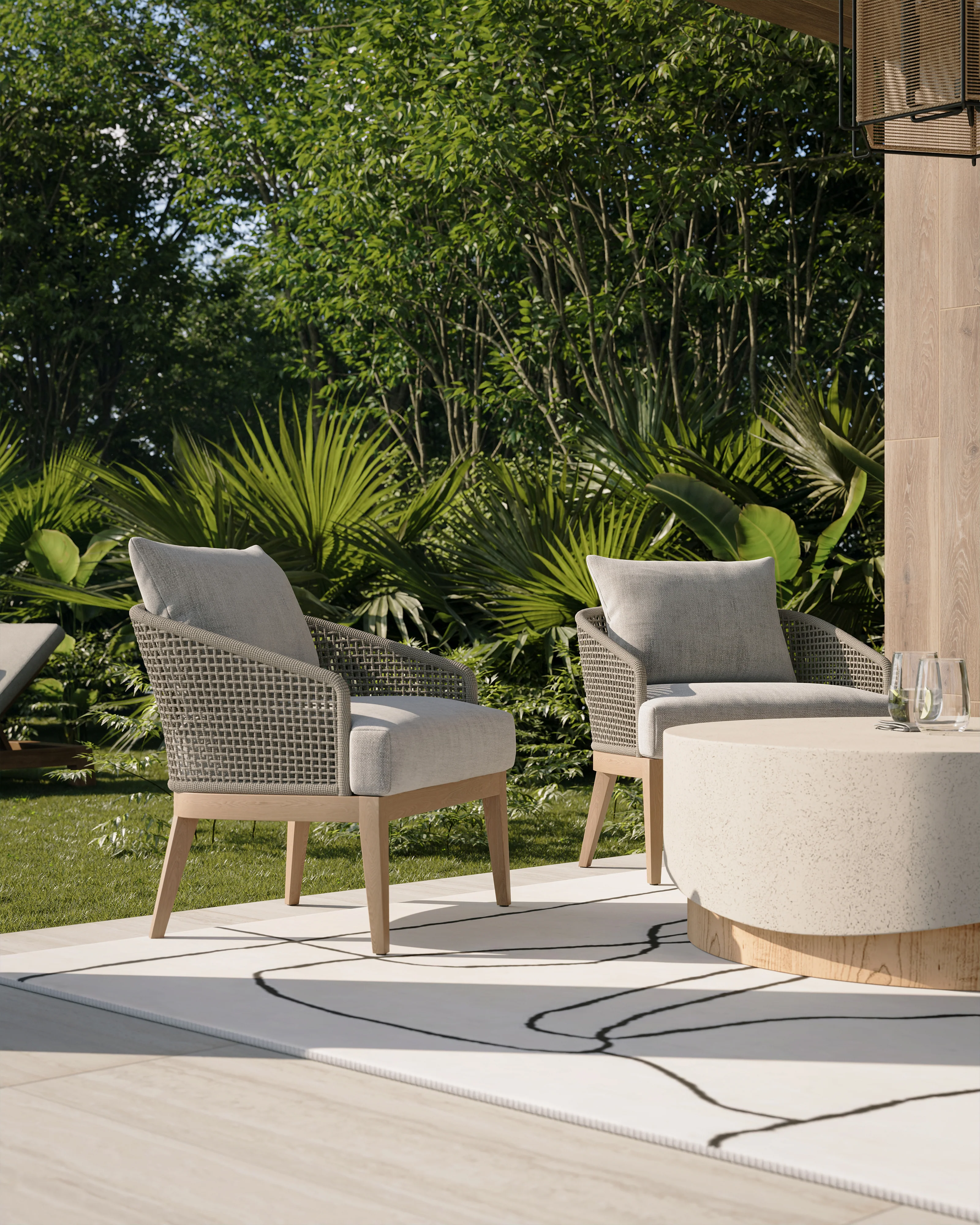 Lina Outdoor Coffee Table in Cream - Image 7