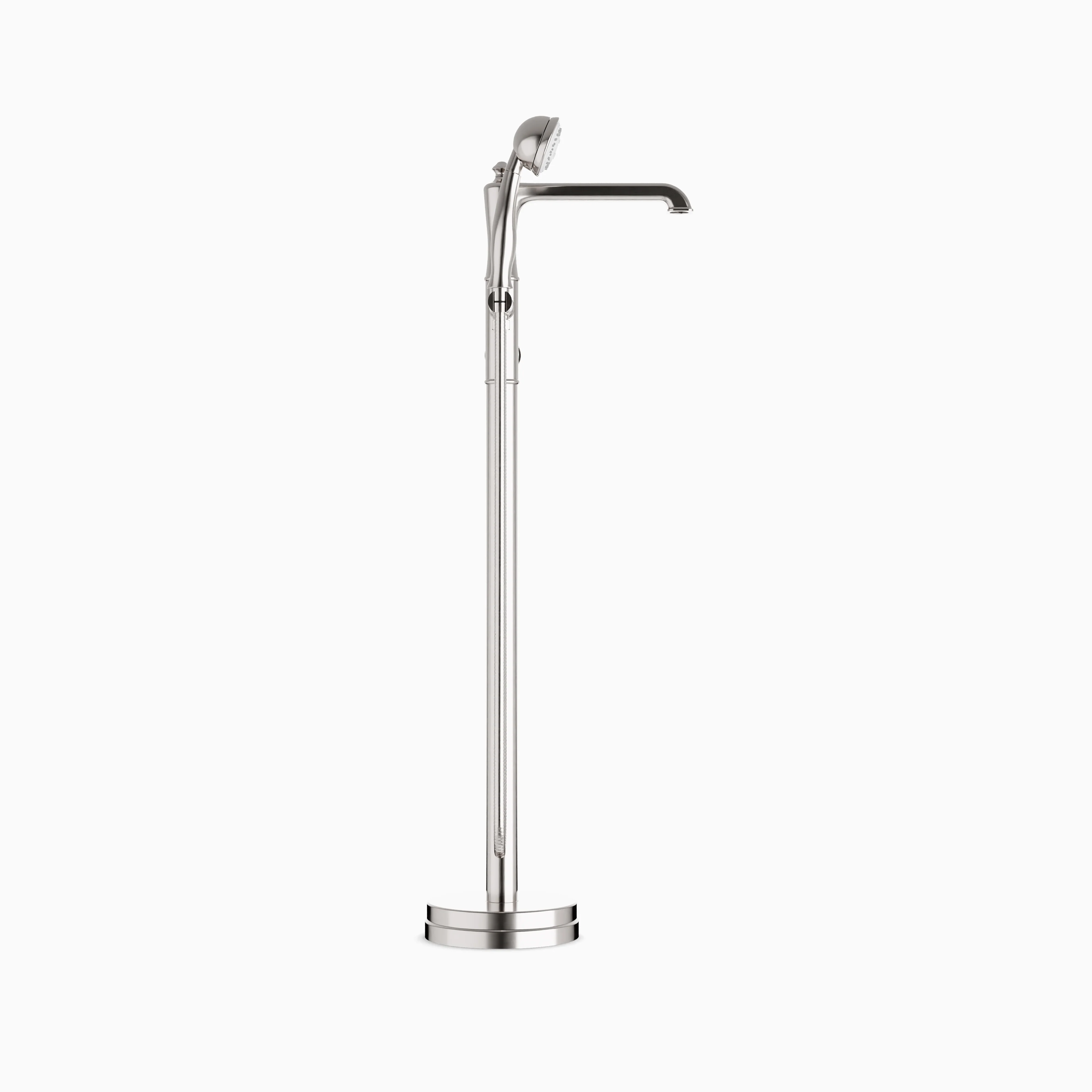 Linden Floor Mount Tub Filler Trim Kit with Hand Shower in Brushed Nickel - Image 4