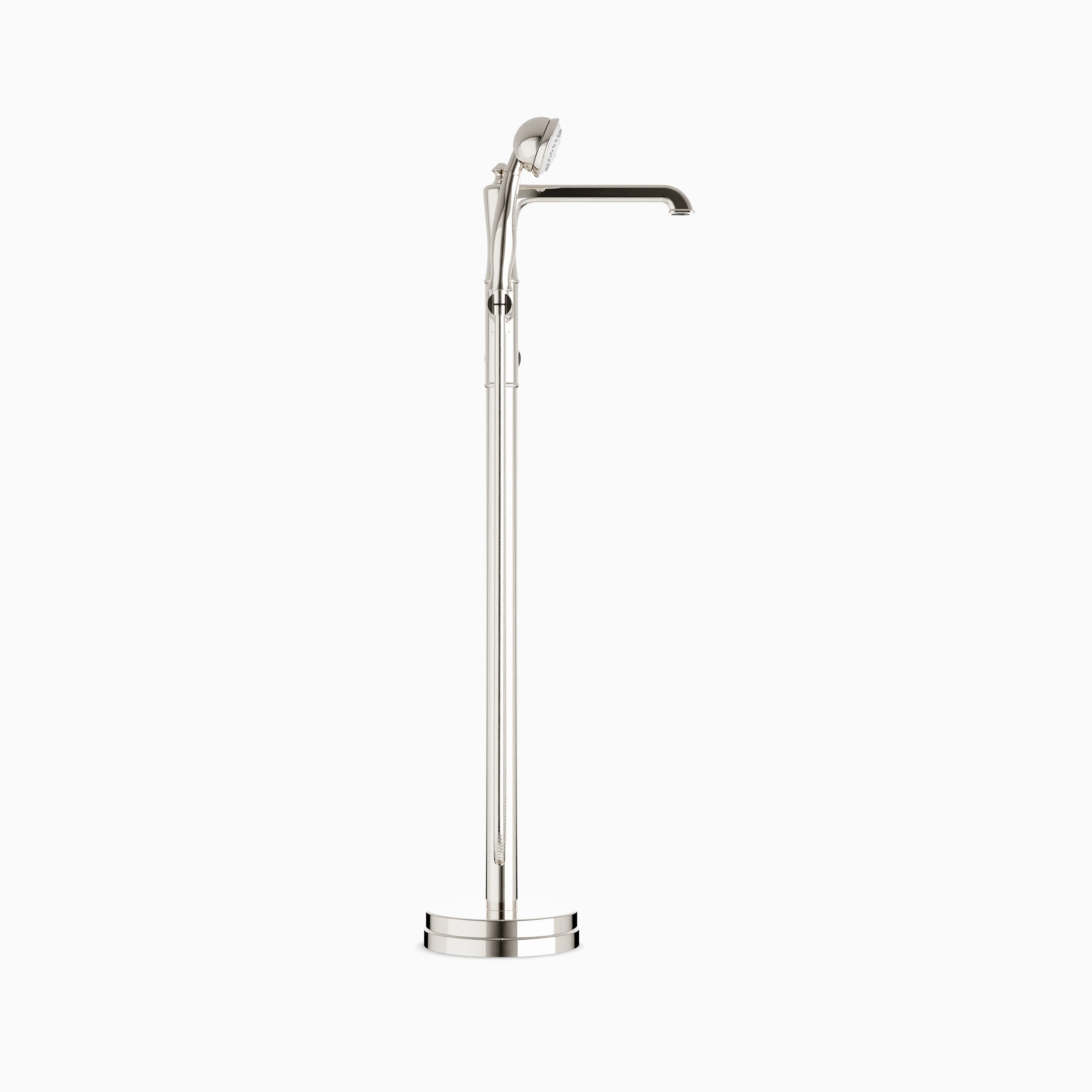 Linden Floor Mount Tub Filler Trim Kit with Hand Shower in Polished Nickel - Image 4