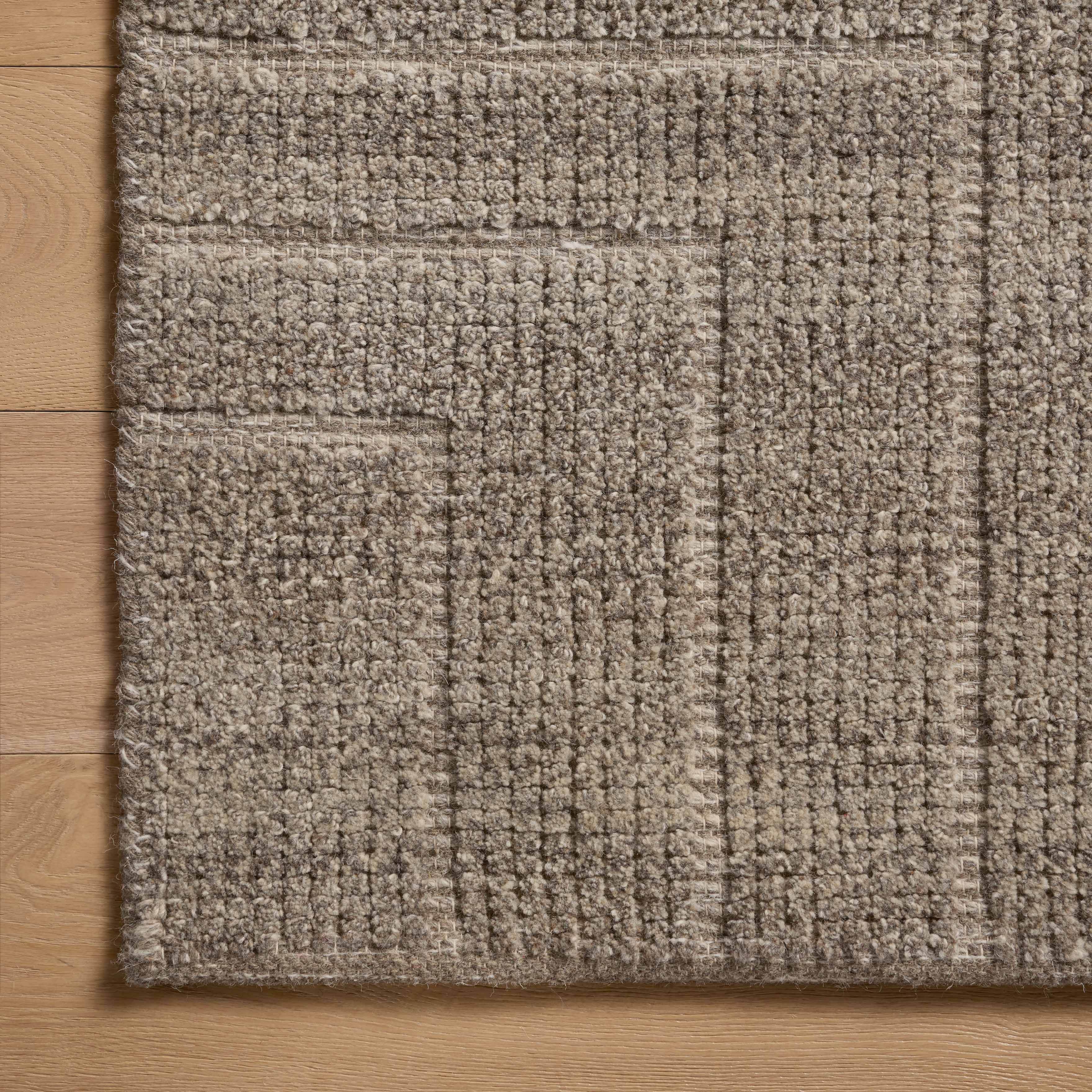 Linton Wool Blend Hand Loomed Rug in Bark, 4'0" x 6'0" - Image 3