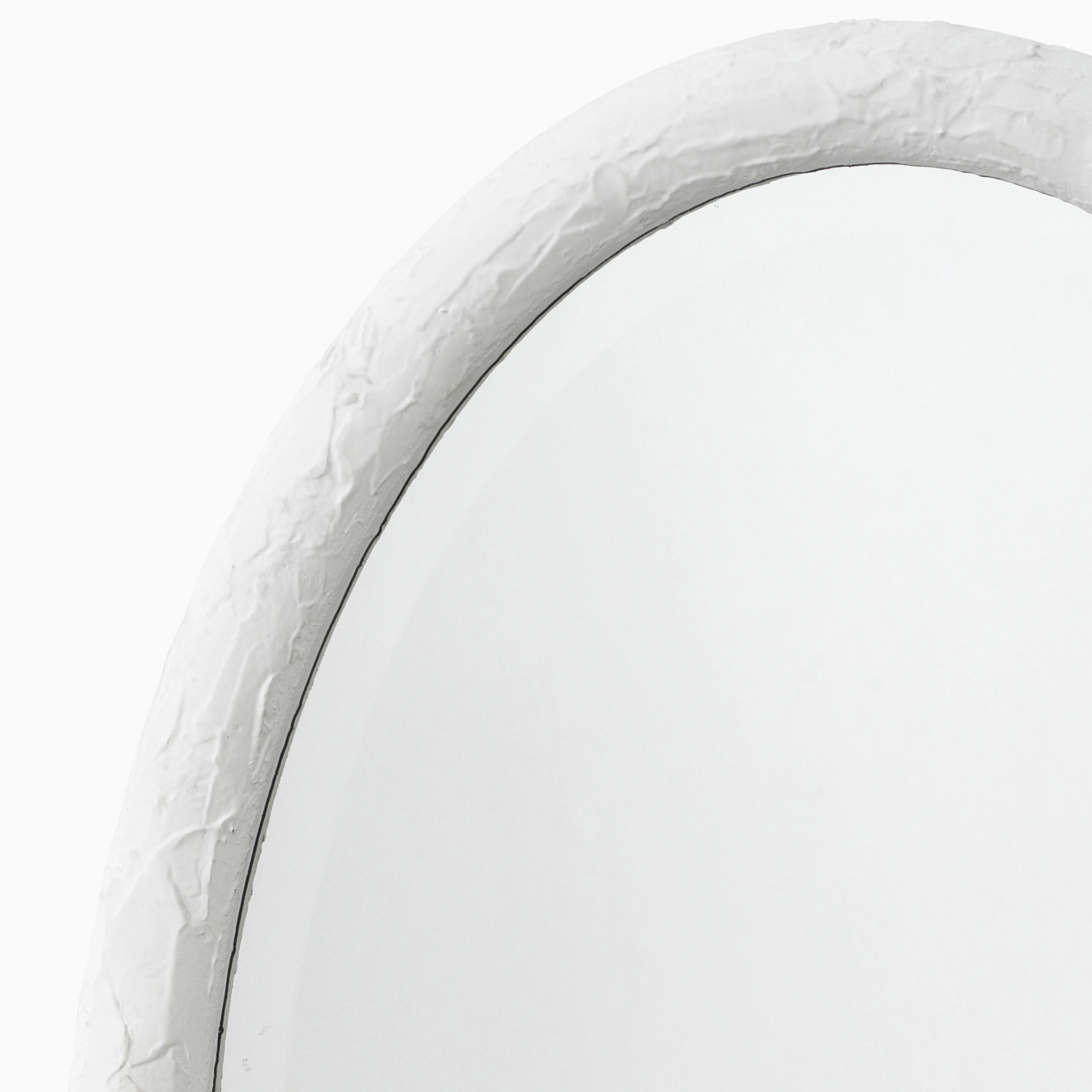 Lunette Oval Mirror in White - Image 5