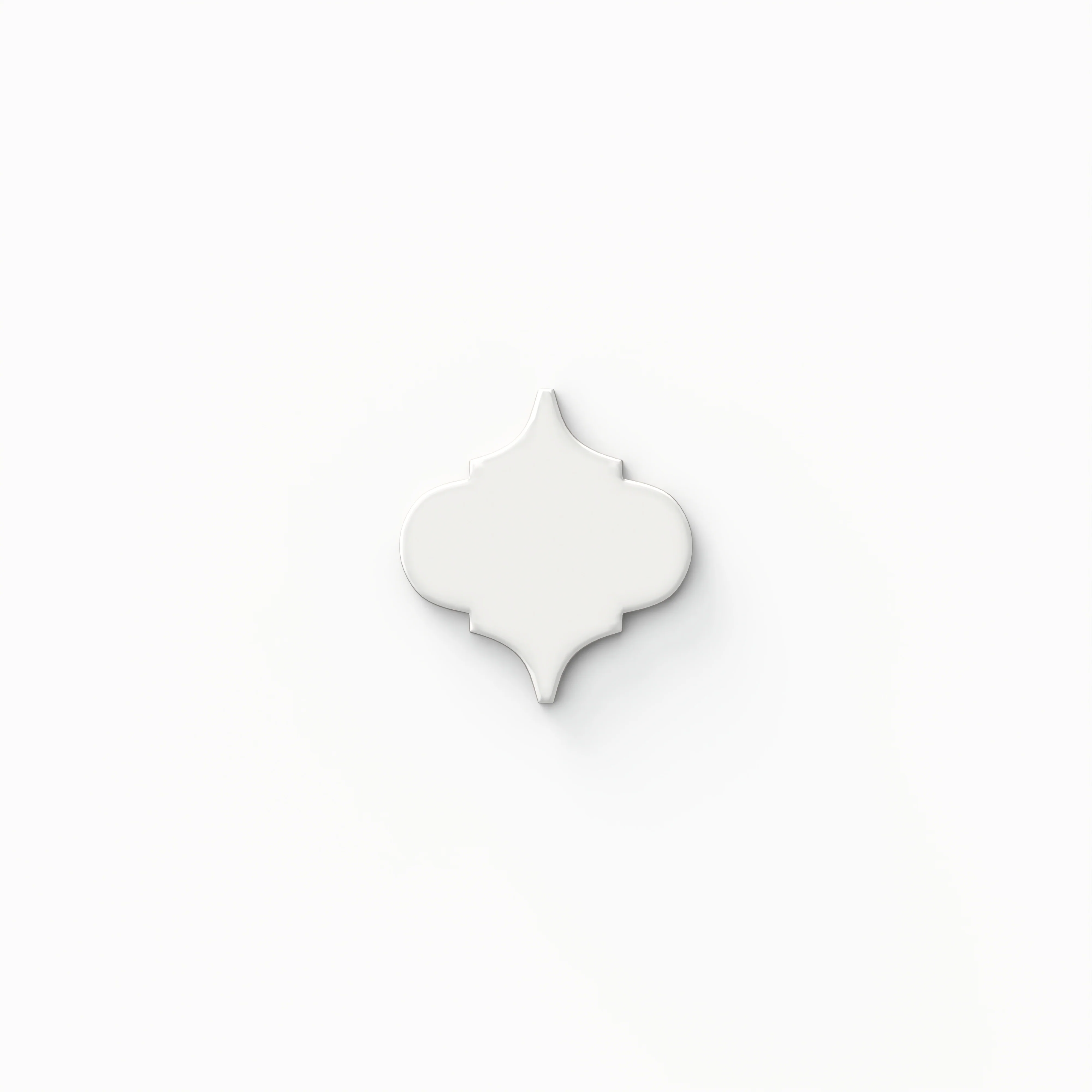 Mabel 4 x 4 Glossy Porcelain Lantern Mosaic in White Sample