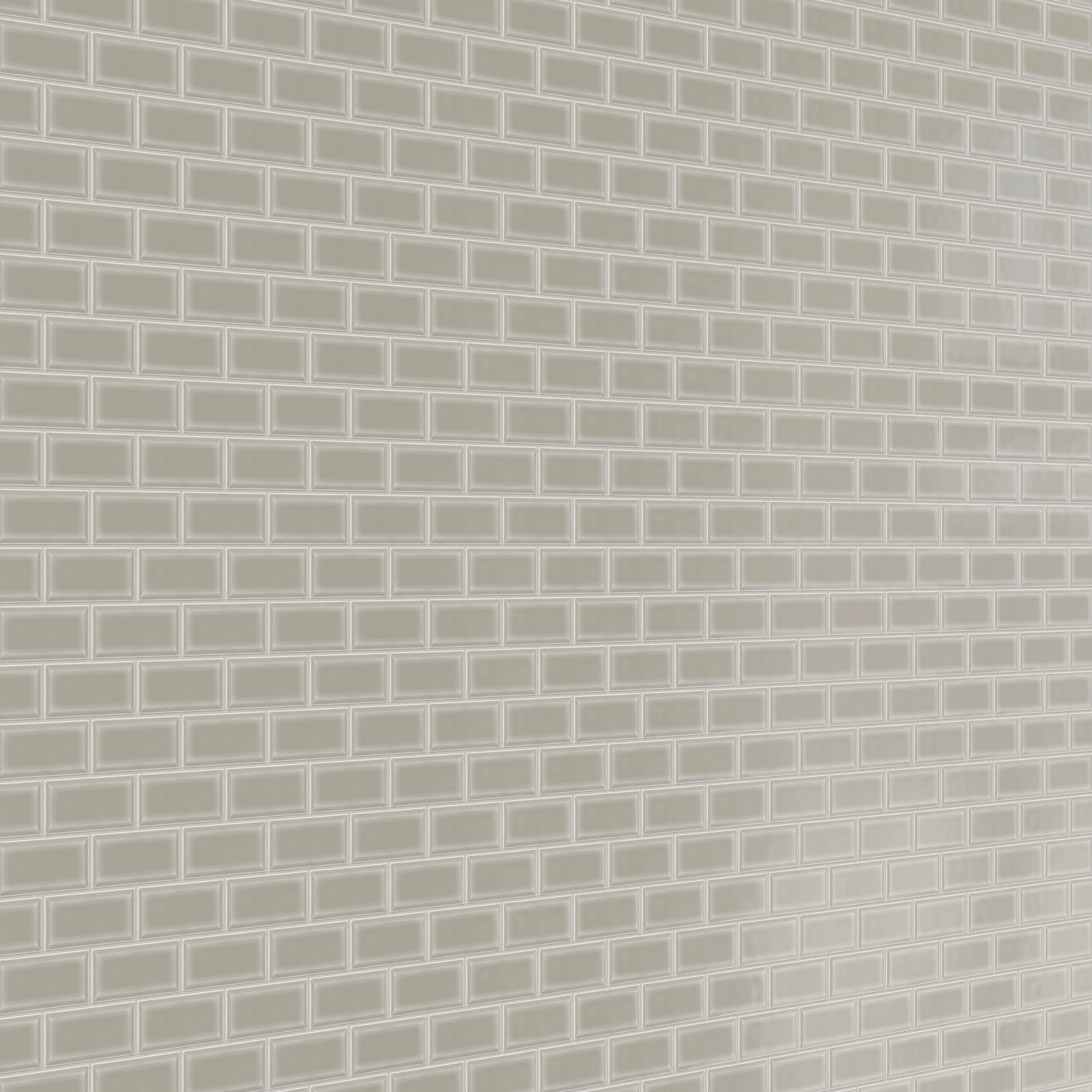 Maggie 12 x 12 Glossy Porcelain 2 x 4 Brick Beveled Mosaic Tile in Taupe - Image 3