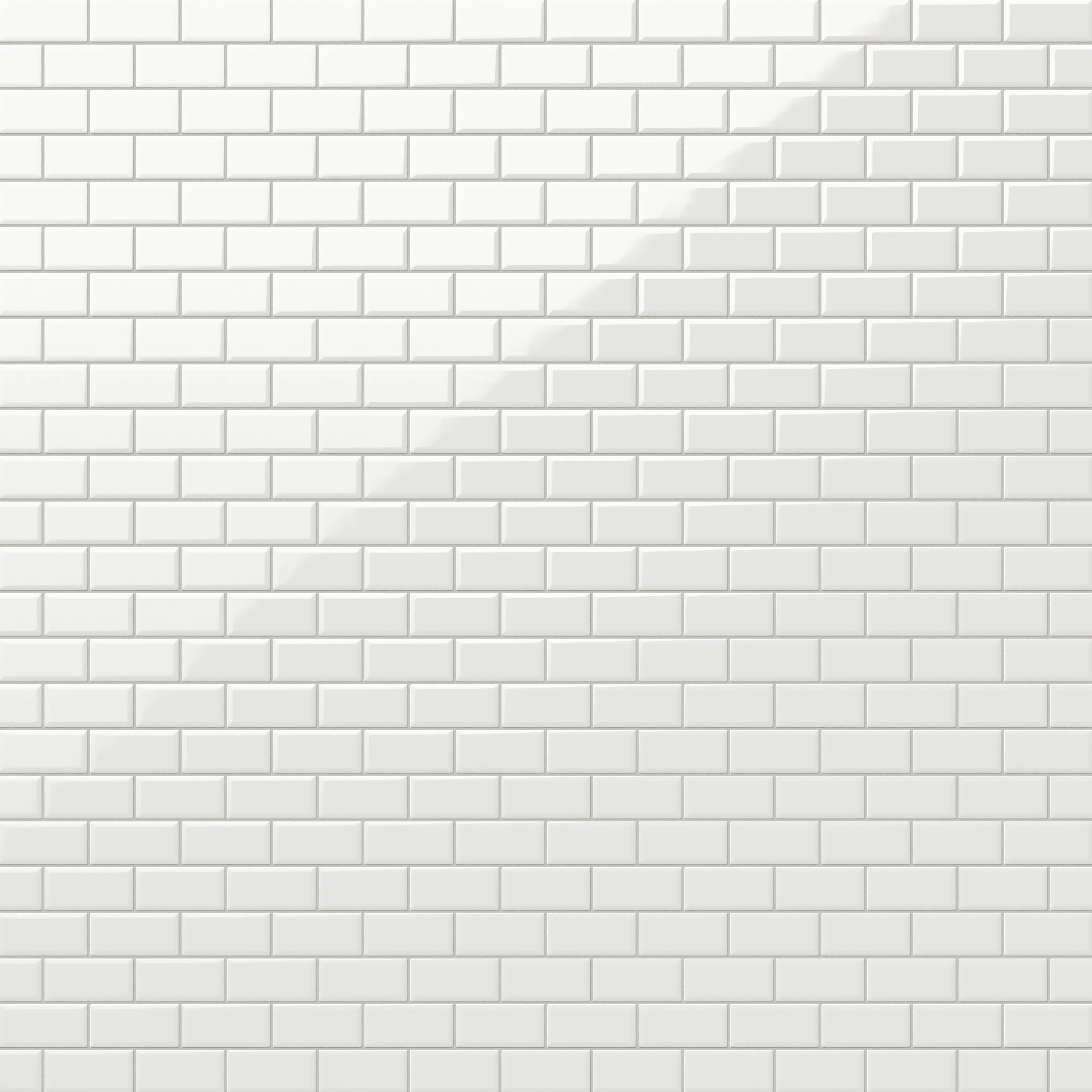 Maggie 12 x 12 Glossy Porcelain 2 x 4 Brick Beveled Mosaic Tile in White - Image 4