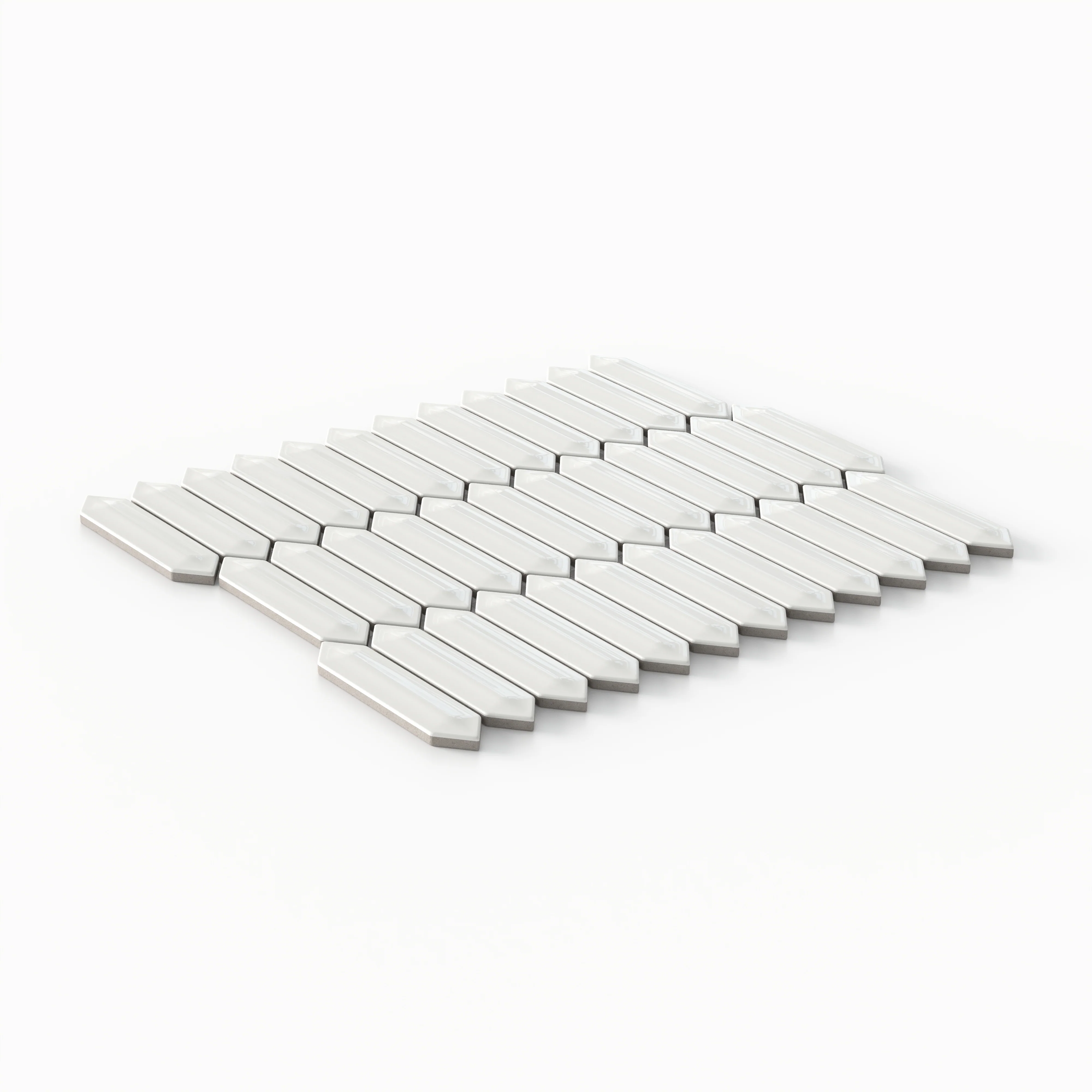 Maggie 12 x 12 Matte Porcelain 1 x 4 Picket Mosaic Tile in White - Image 2