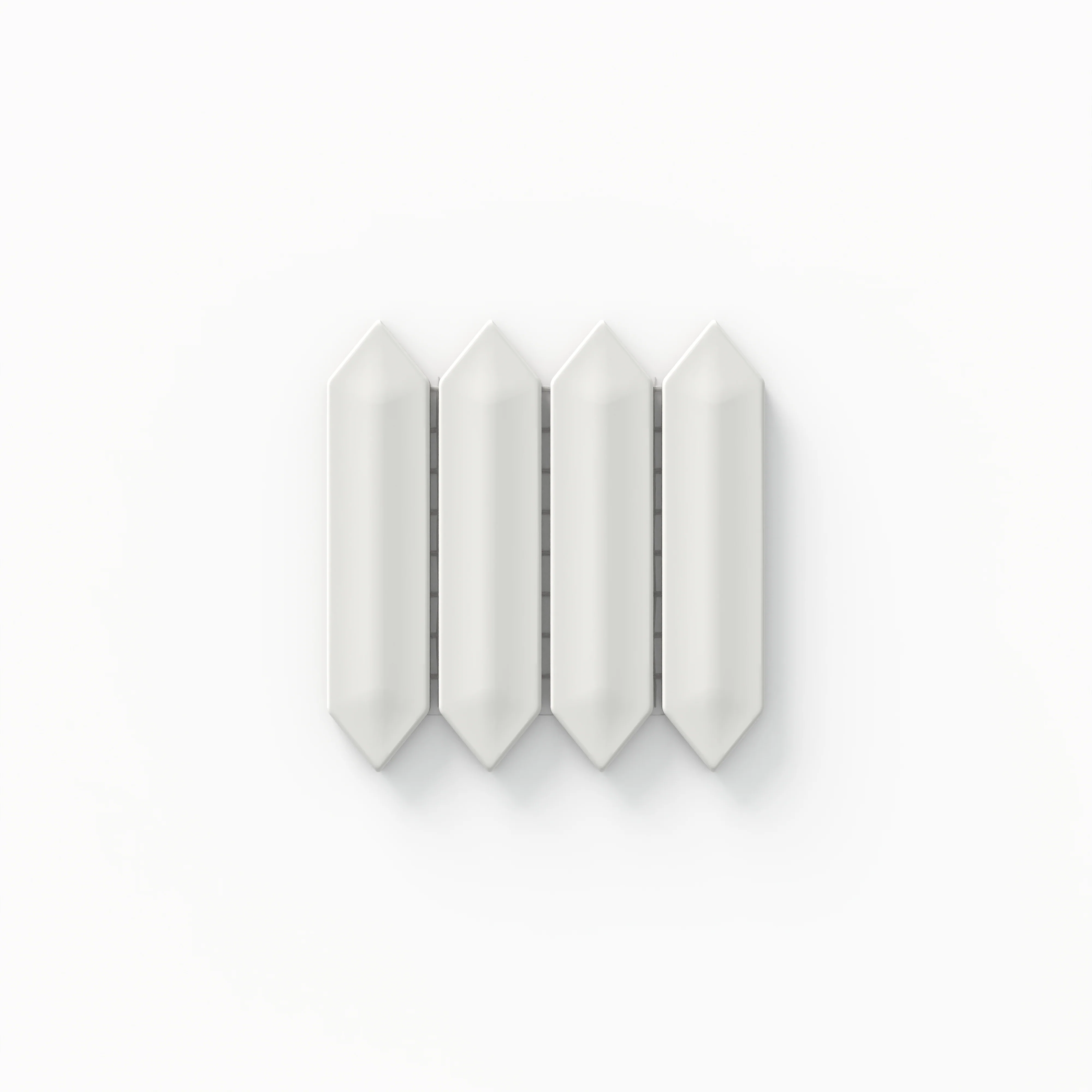 Maggie 4 x 4 Matte 1x4 Picket Mosaic in White Sample