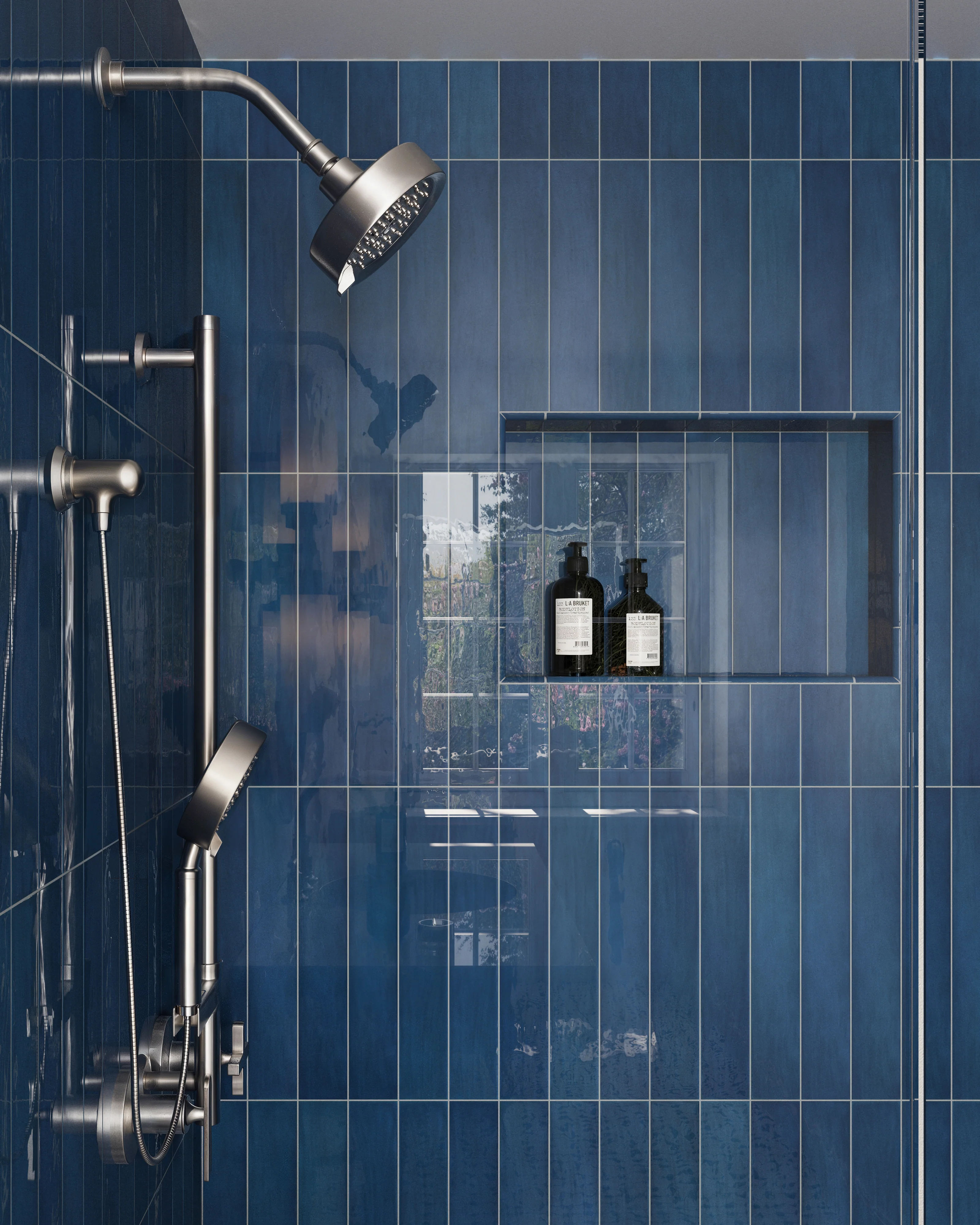 Maisie 0.5 x 8 Jolly Glossy Porcelain Tile in Cobalt - Image 2