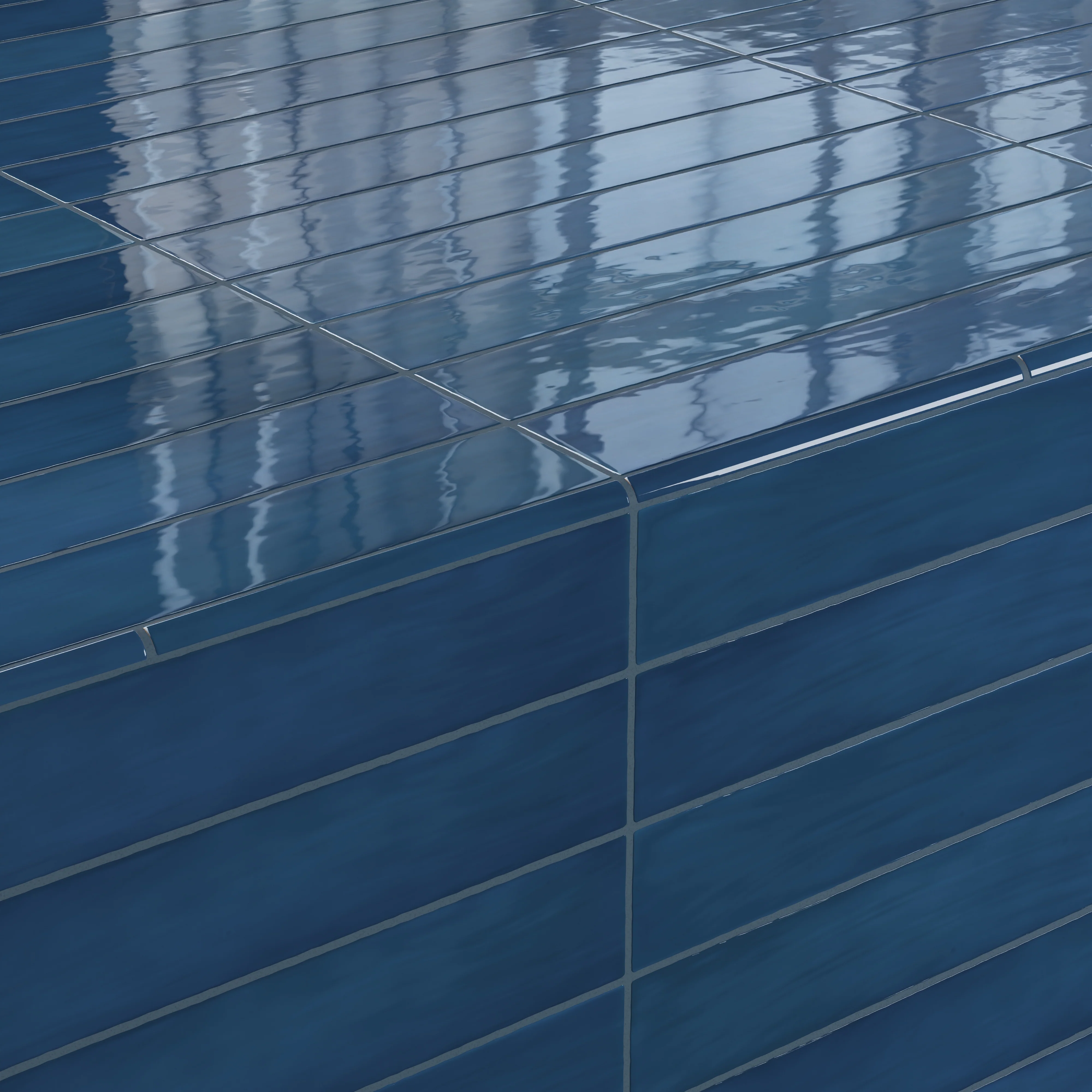Maisie 0.5 x 8 Jolly Glossy Porcelain Tile in Cobalt - Image 5