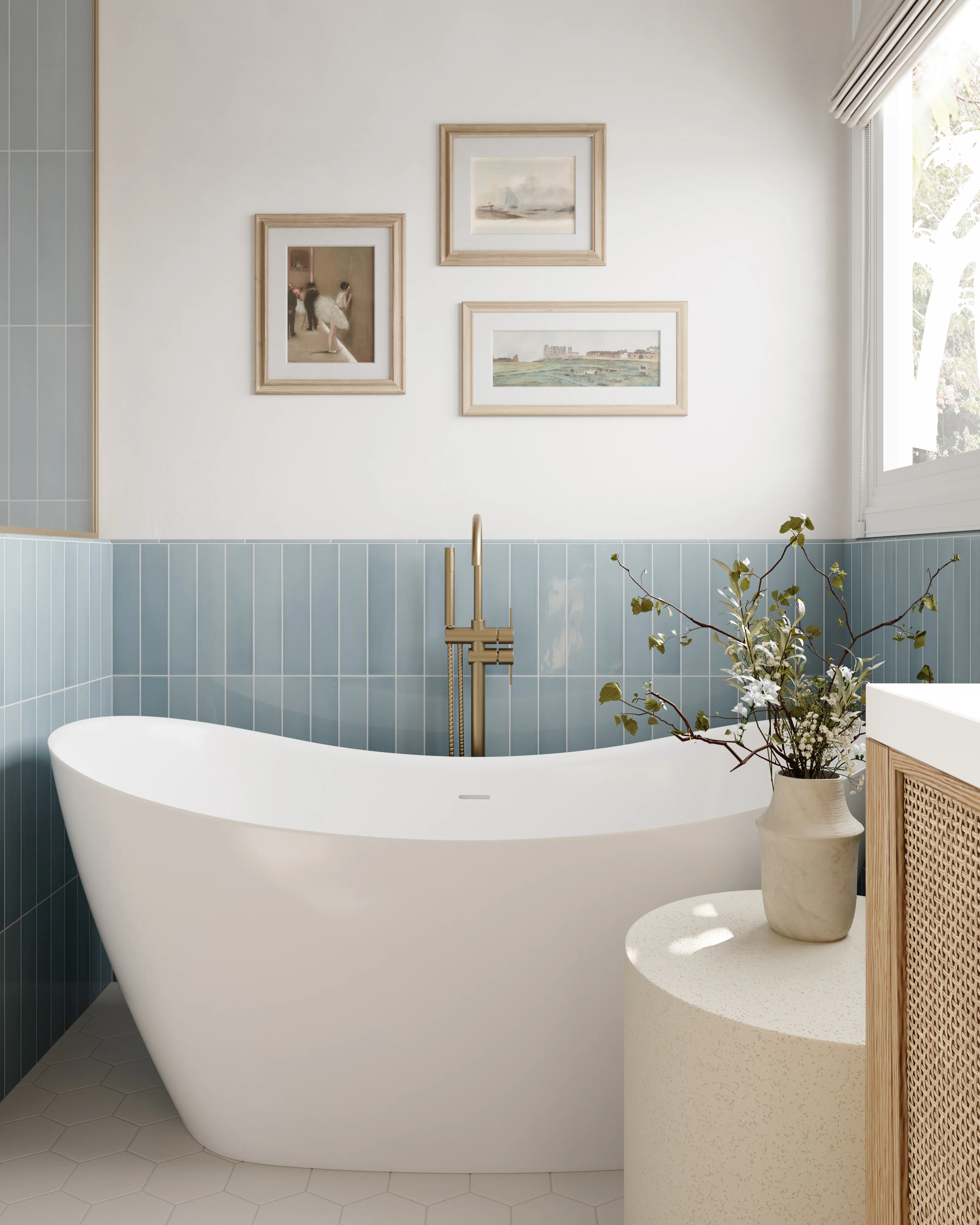 Maisie 0.5 x 8 Jolly Glossy Porcelain Tile in Ocean - Image 12