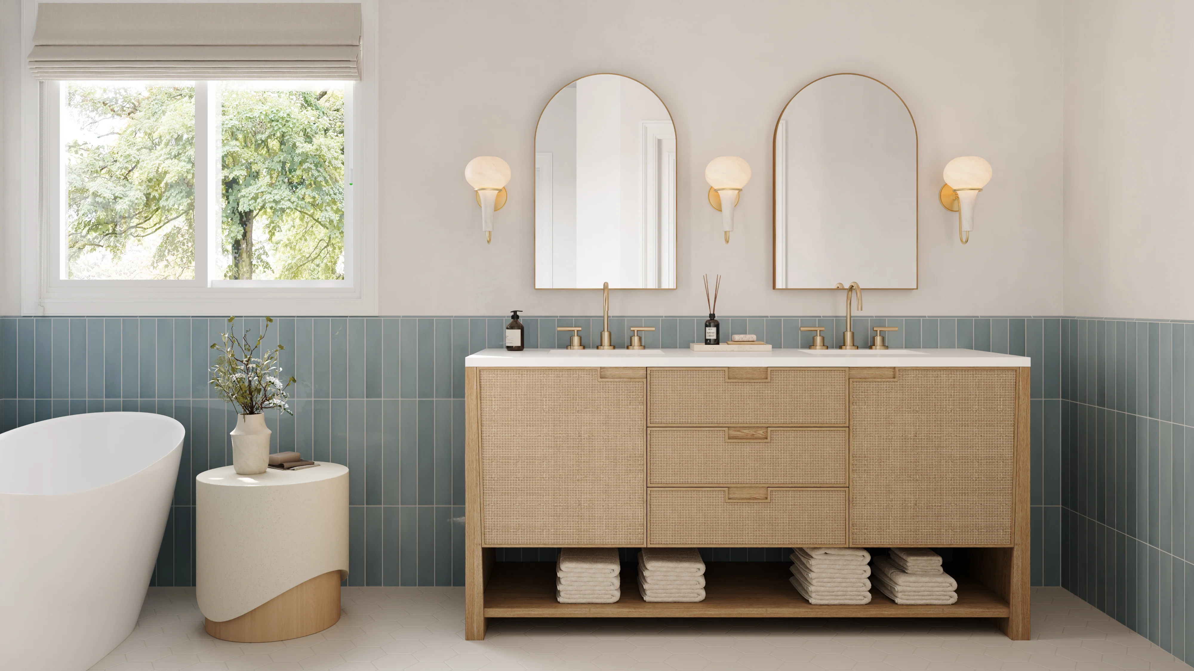 Maisie 0.5 x 8 Jolly Glossy Porcelain Tile in Ocean - Image 13