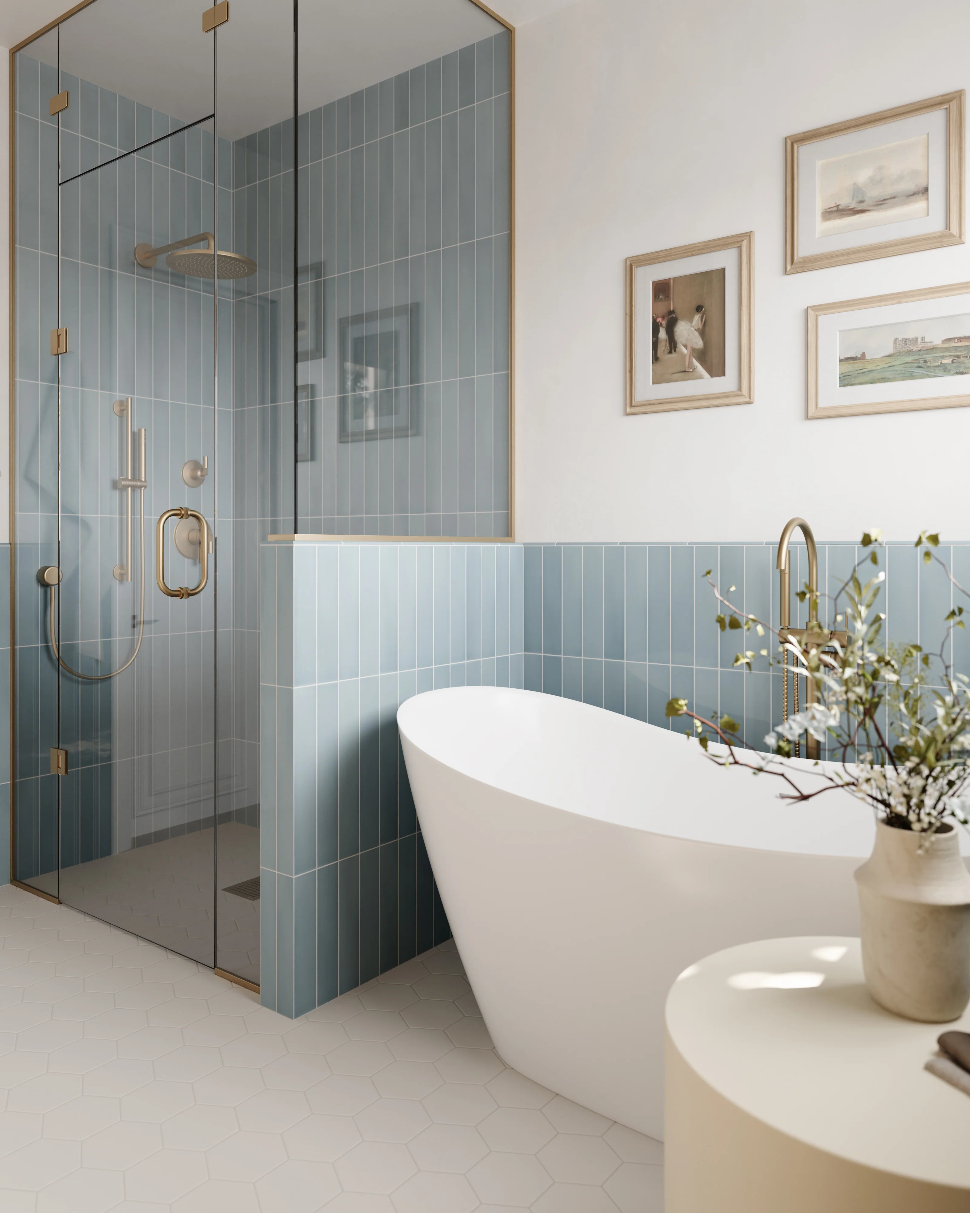Maisie 0.5 x 8 Jolly Glossy Porcelain Tile in Ocean - Image 16