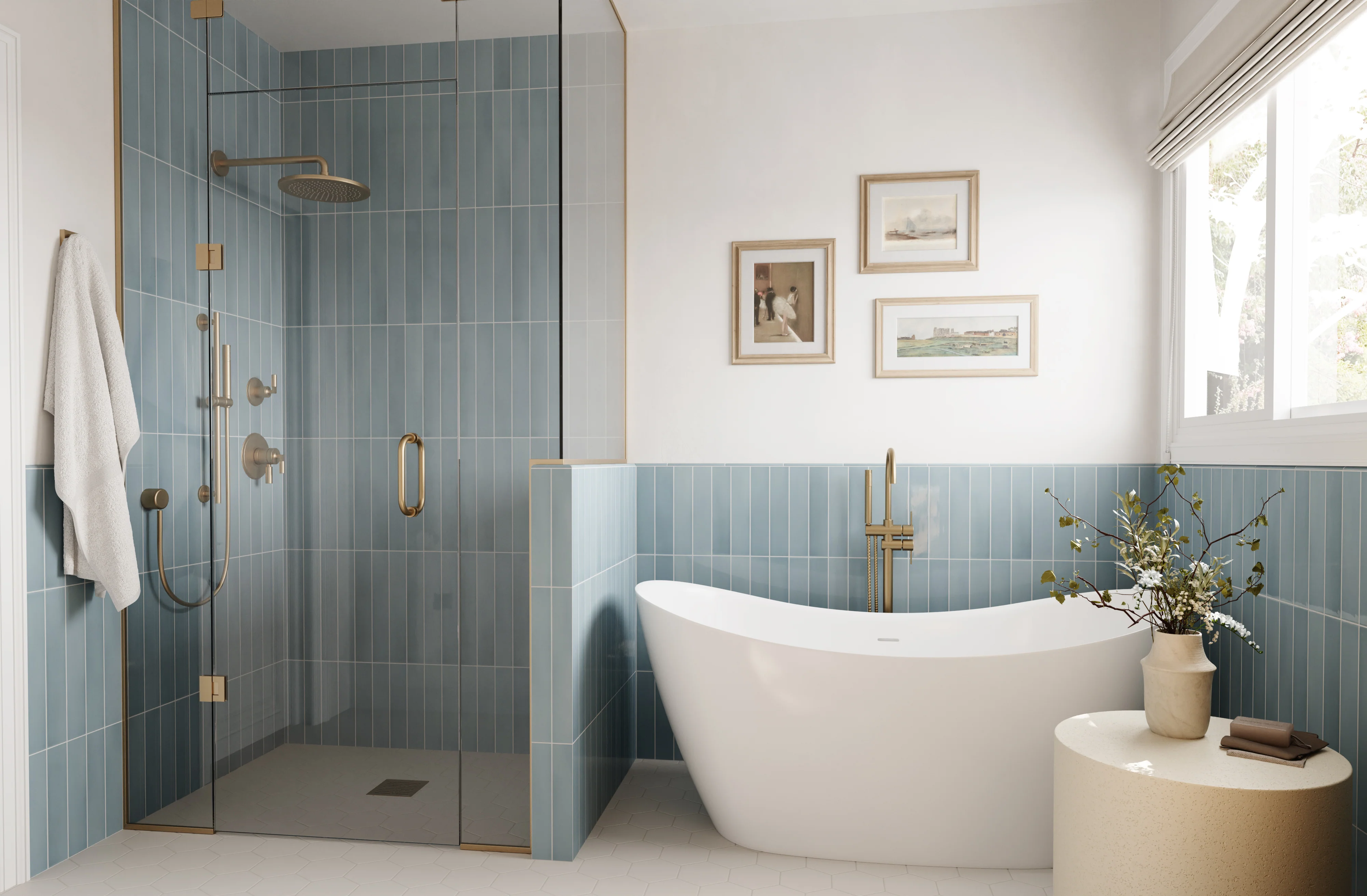Maisie 0.5 x 8 Jolly Glossy Porcelain Tile in Ocean - Image 17