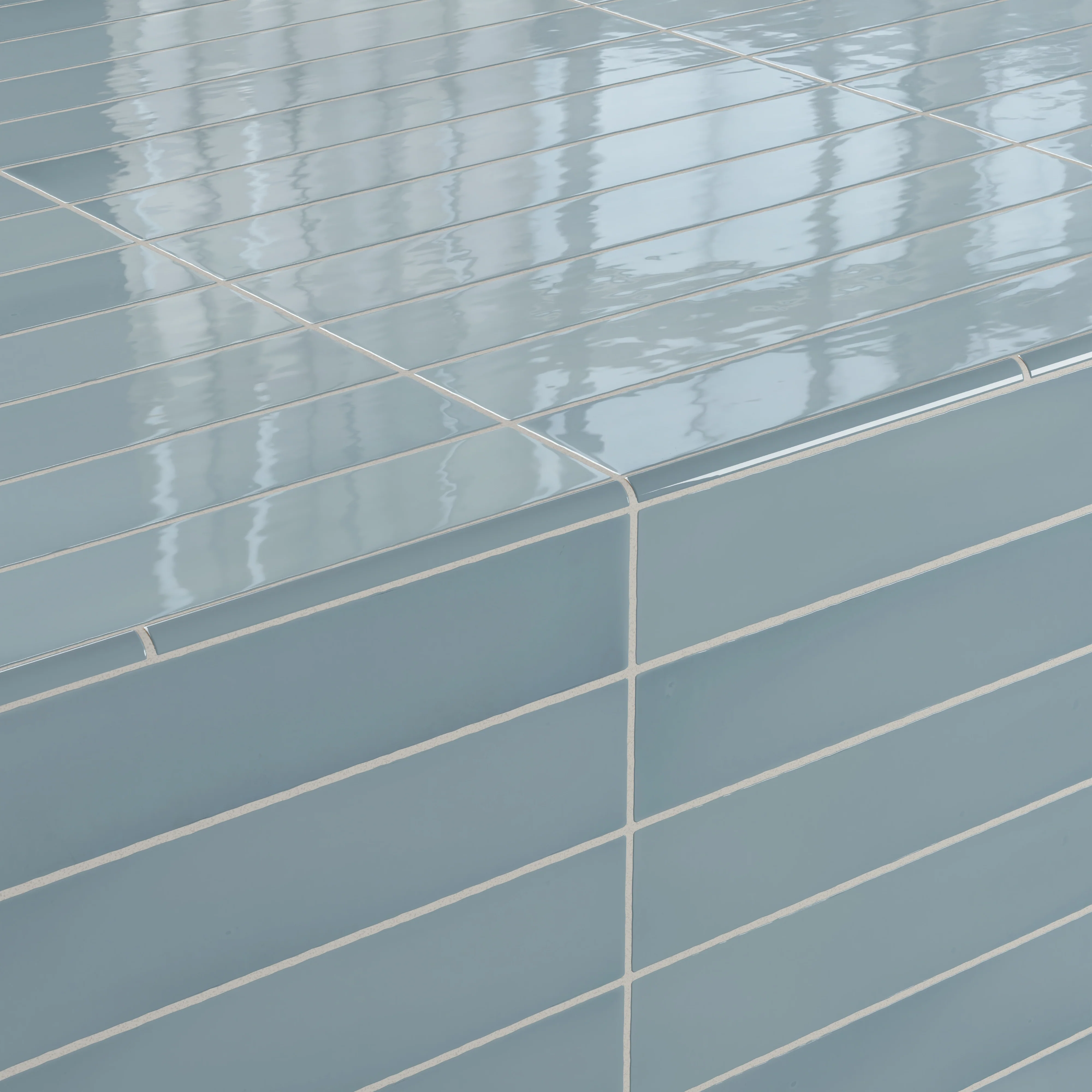 Maisie 0.5 x 8 Jolly Glossy Porcelain Tile in Ocean - Image 5