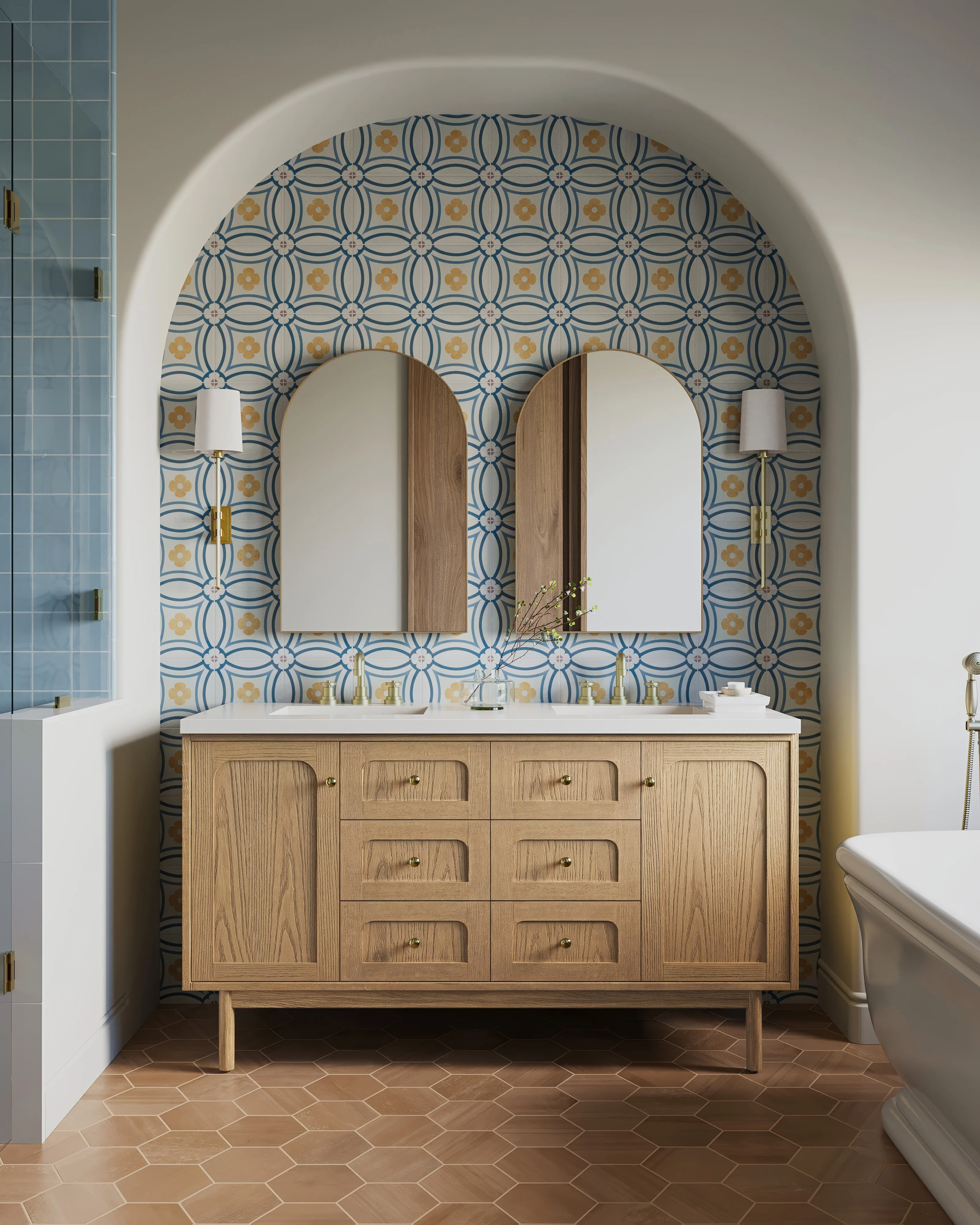 Maisie 0.5 x 8 Jolly Glossy Porcelain Tile in Ocean - Image 7