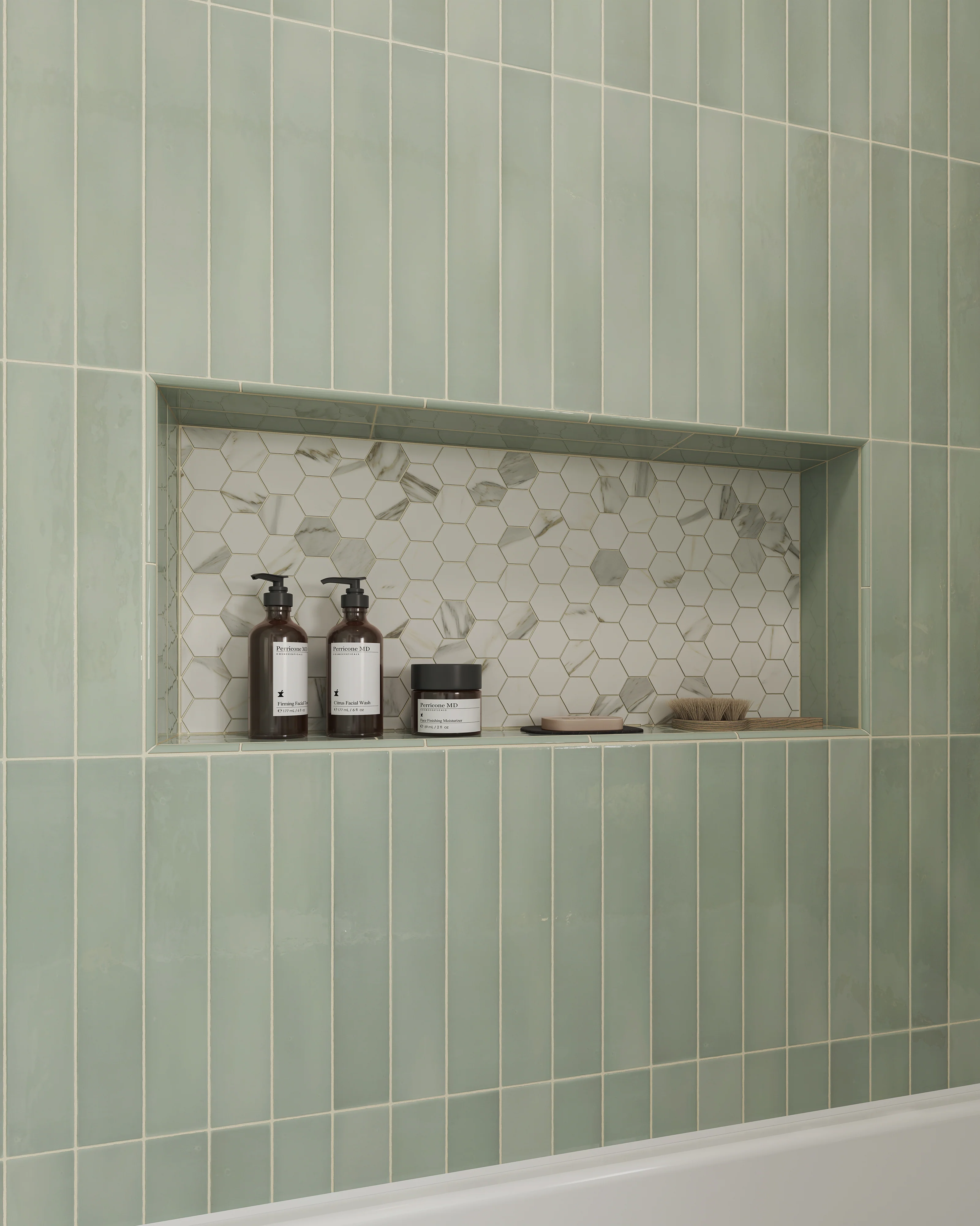 Maisie 2.5 x 16 Glossy Ceramic Tile in Pistachio - Image 2