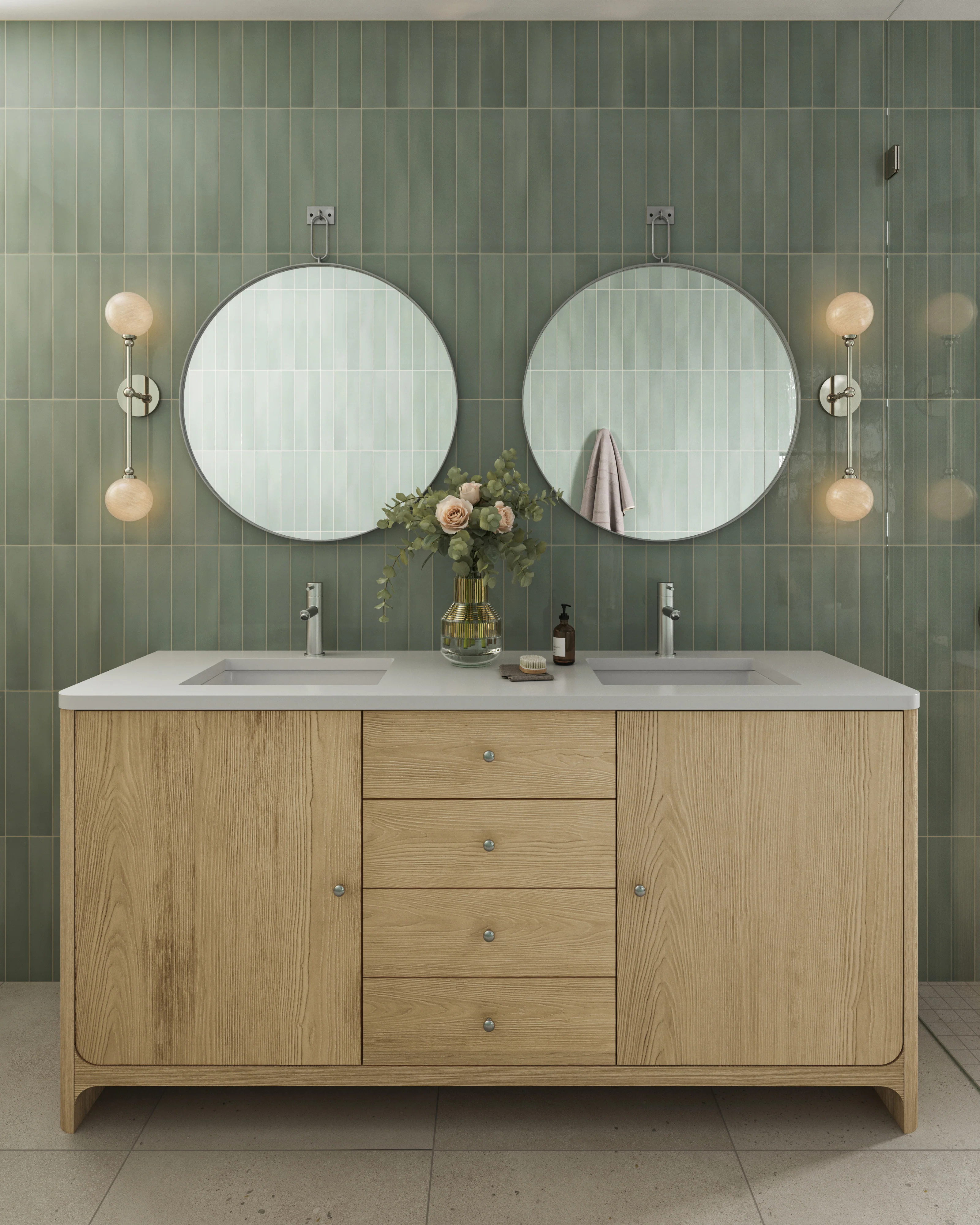 Maisie 2.5 x 16 Glossy Ceramic Tile in Pistachio - Image 14