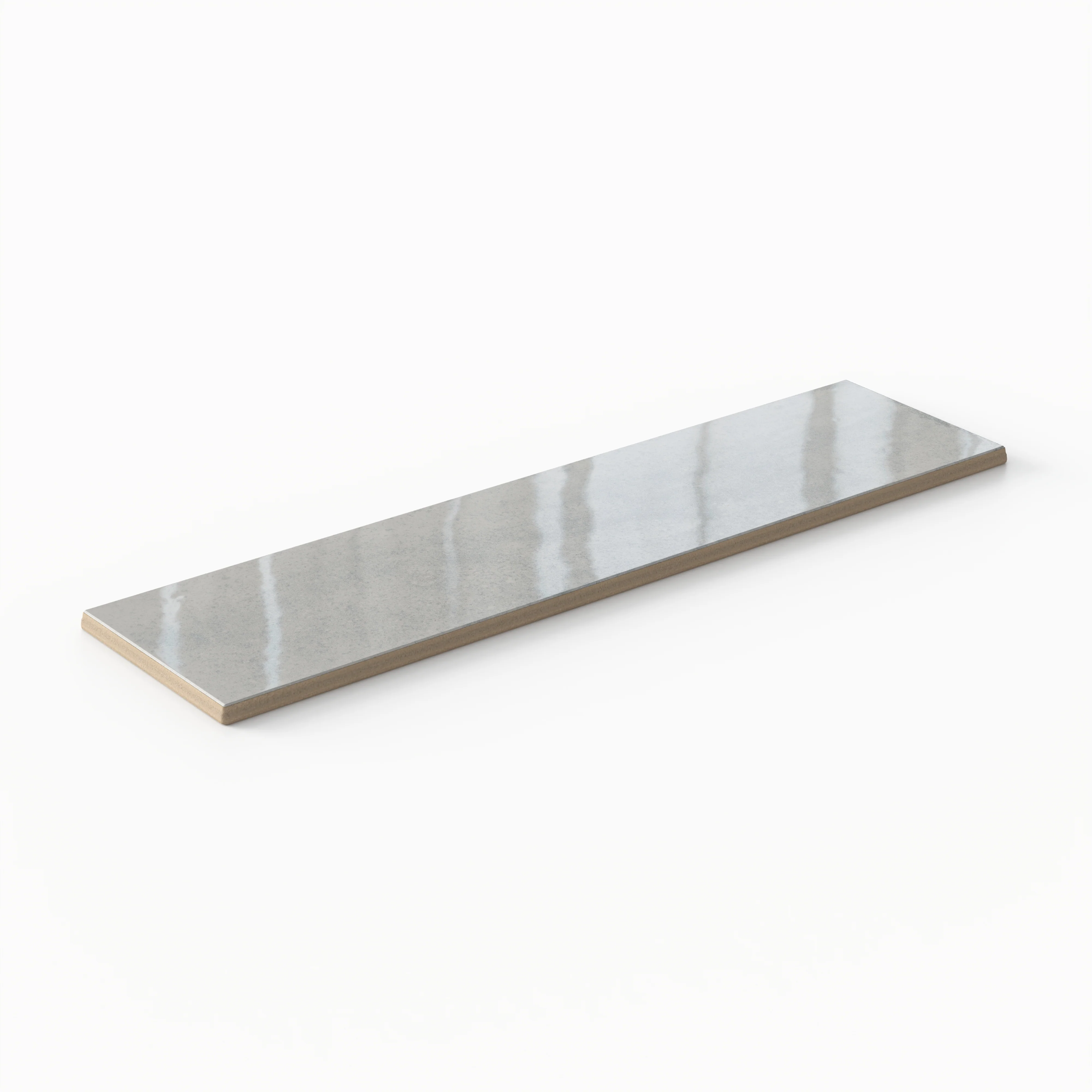 Makenna 3 x 11 Glossy Porcelain Tile in Pebble - Image 3