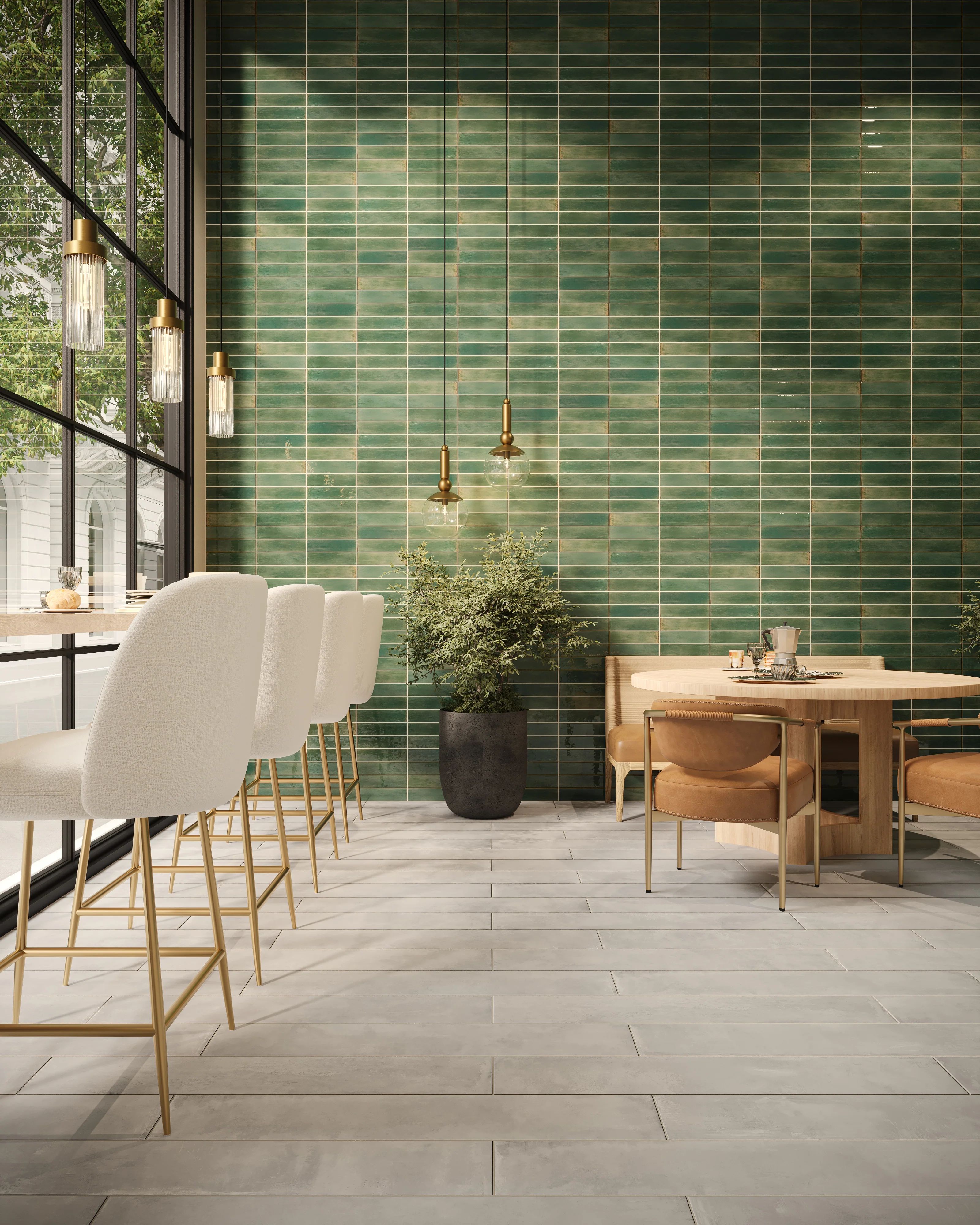 Makenna 3 x 11 Glossy Porcelain Tile in Selva - Image 11