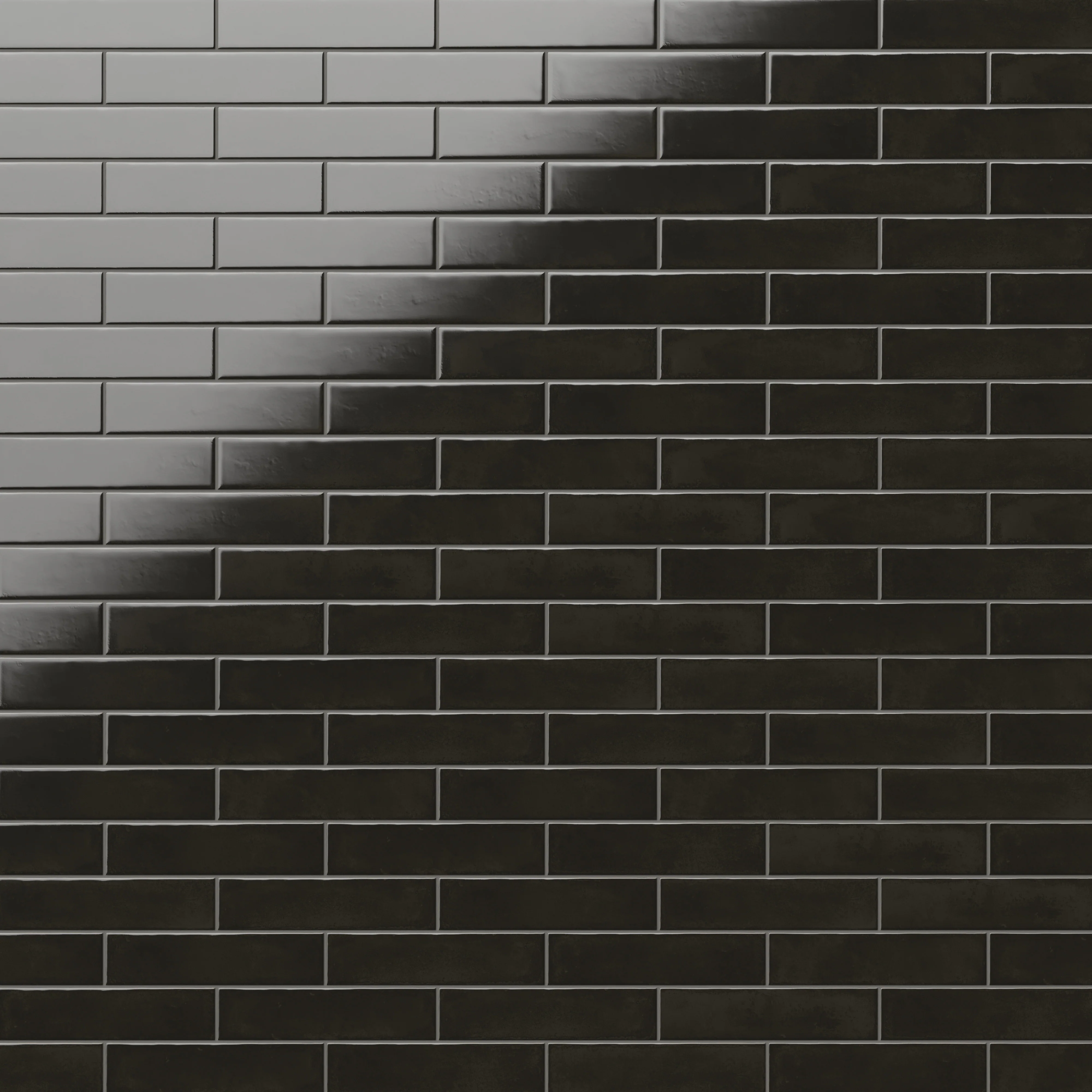 Mara 2 x 10 Glossy Ceramic Tile in Black Cardamom - Image 7