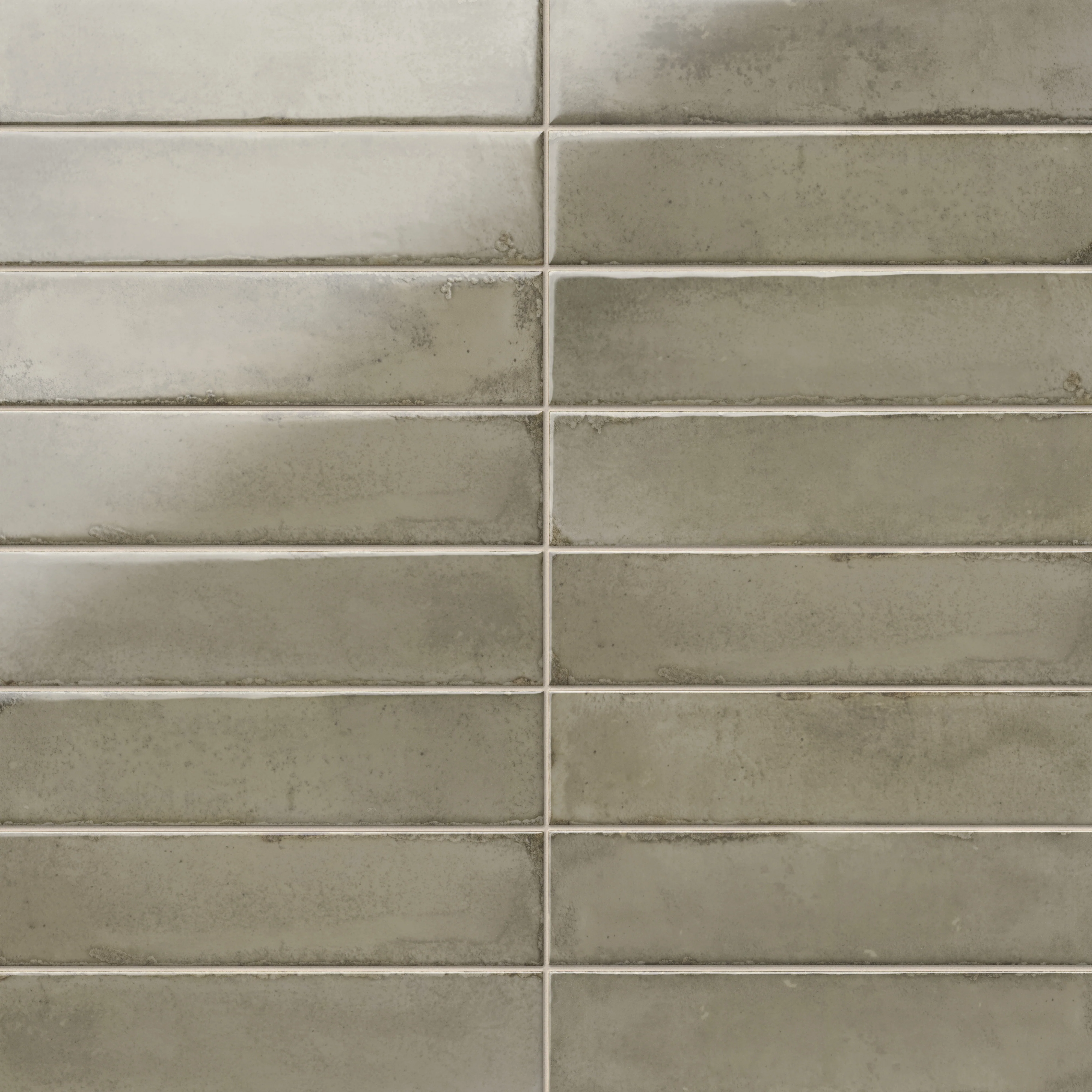 Mara 2 x 10 Glossy Ceramic Tile in Natural Grey