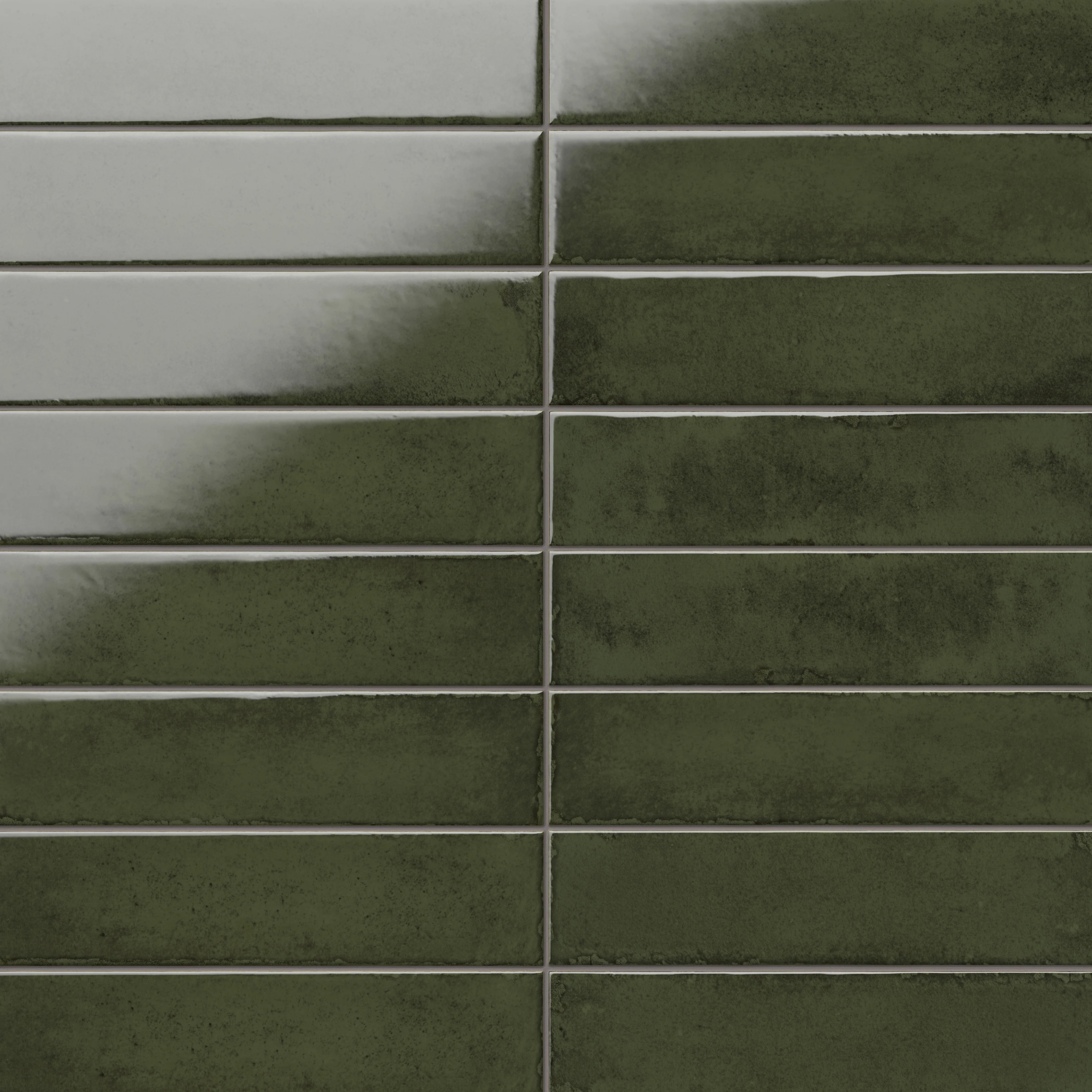 Mara 2 x 10 Glossy Ceramic Tile in Nettle Green
