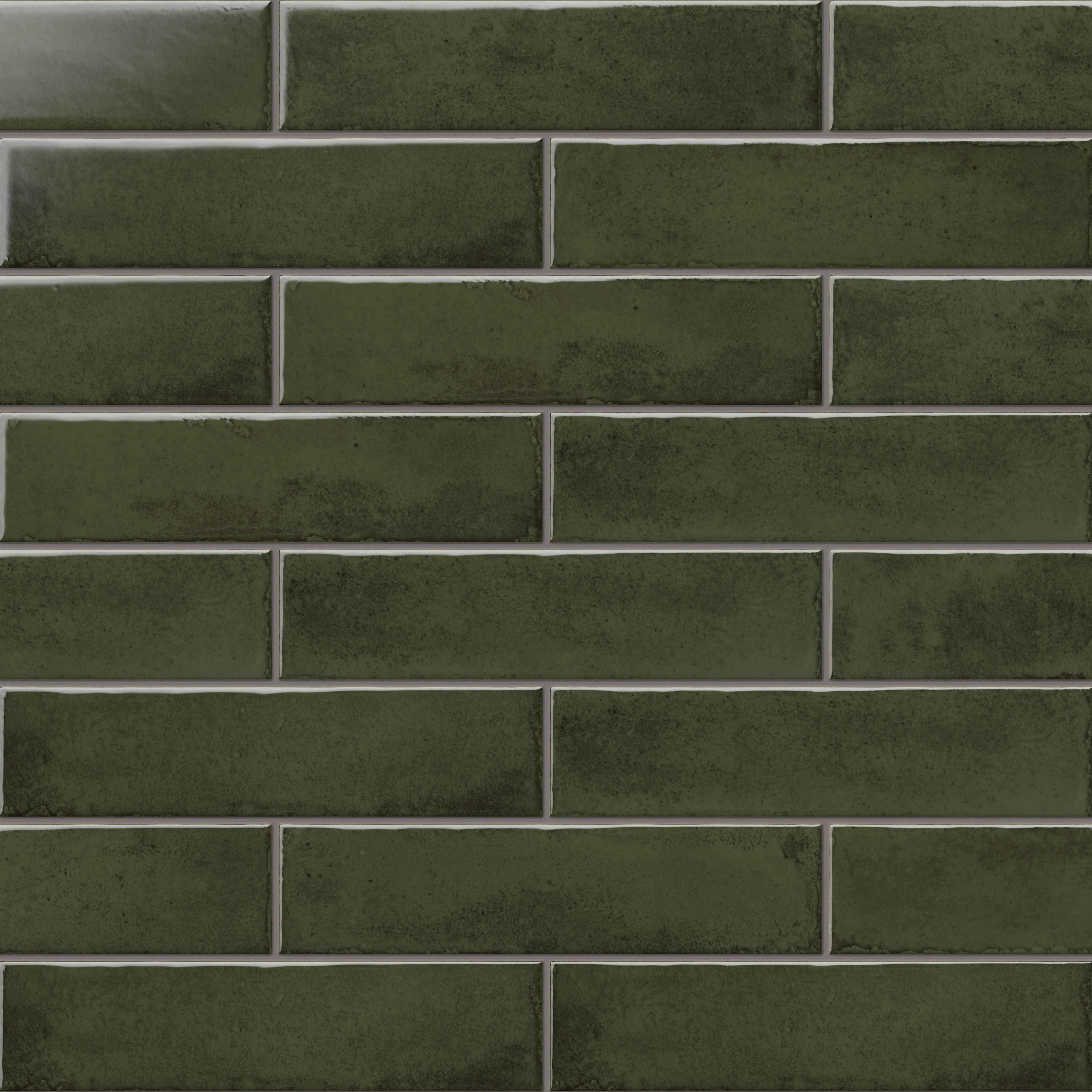 Mara 2 x 10 Glossy Ceramic Tile in Nettle Green - Image 5