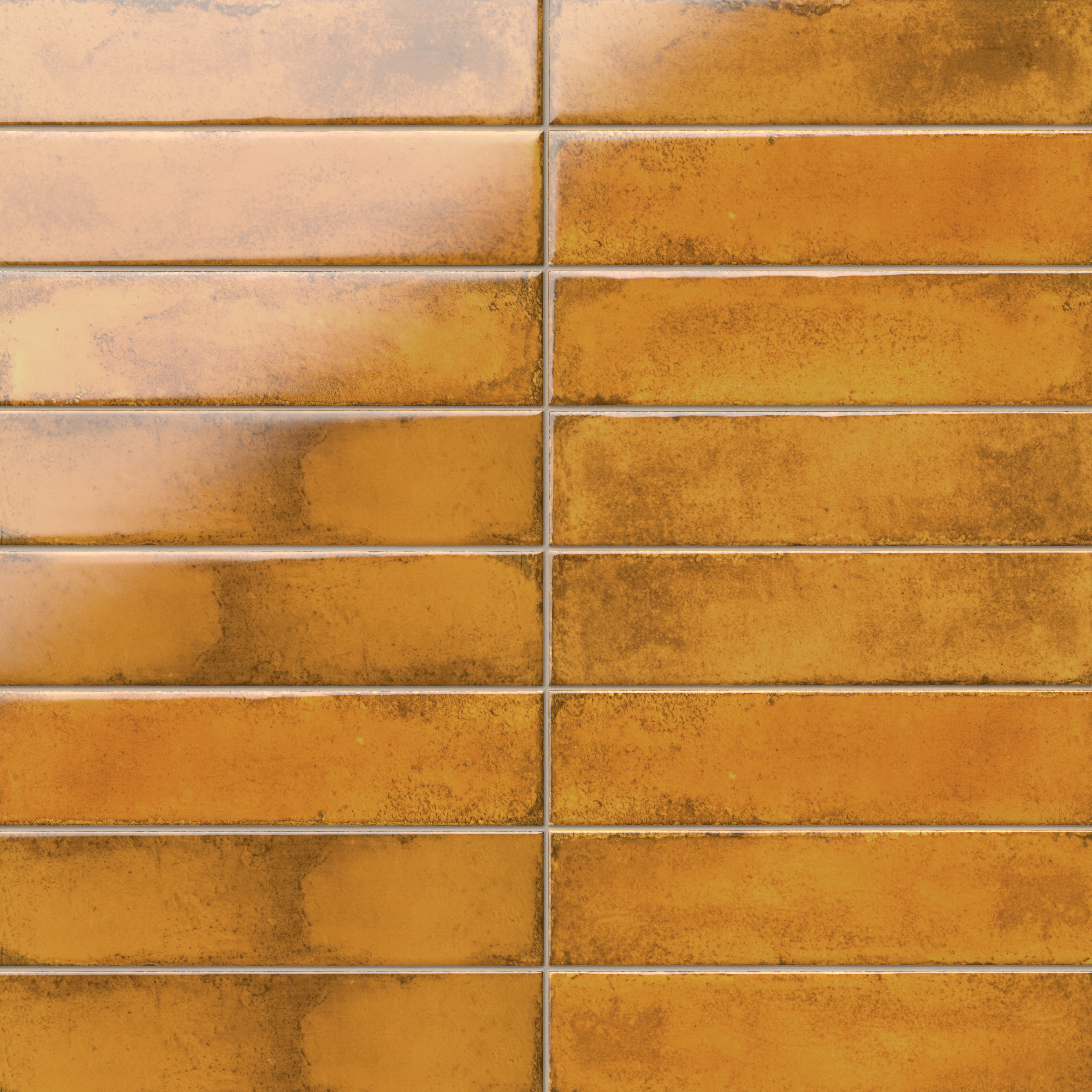 Mara 2 x 10 Glossy Ceramic Tile in Saffron Yellow