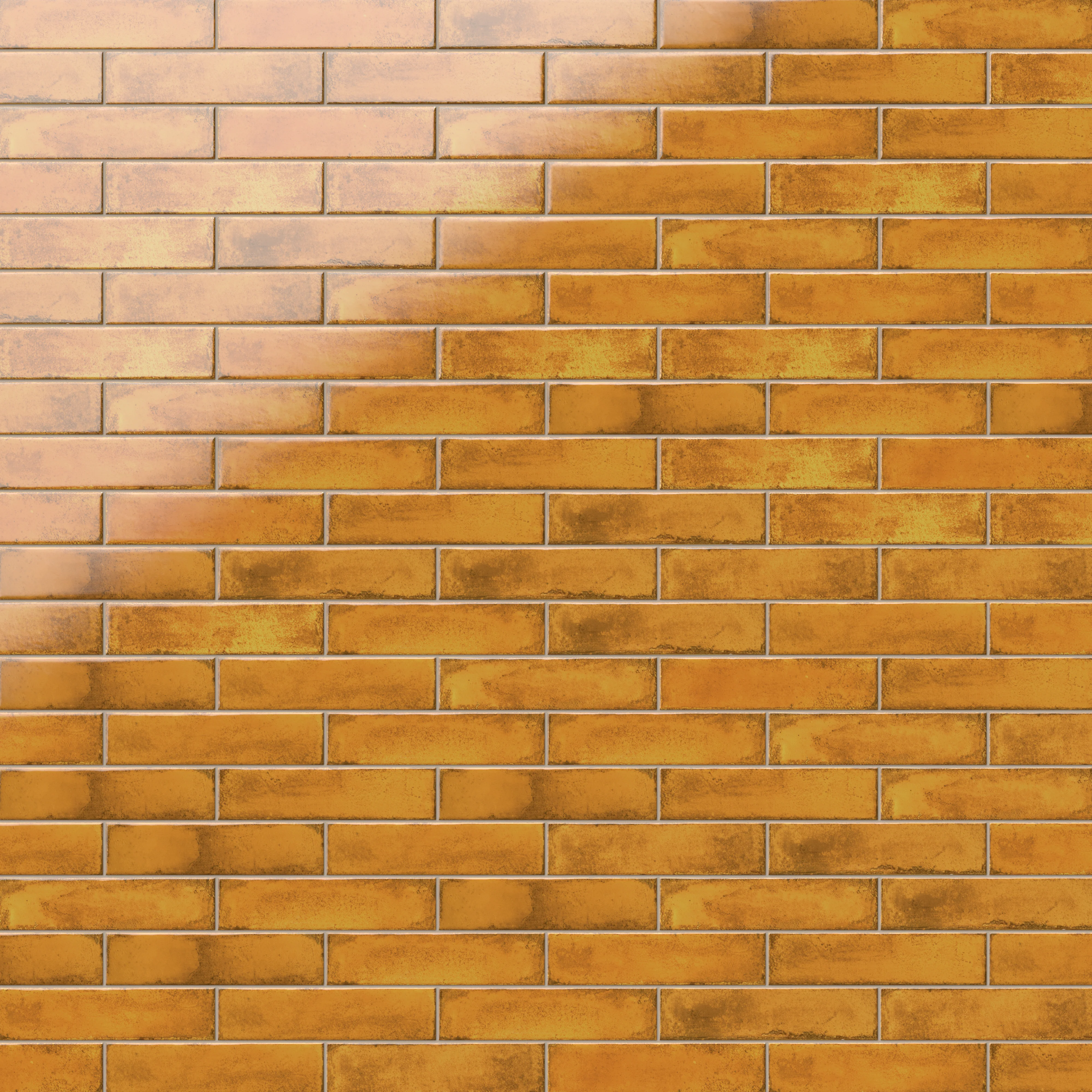 Mara 2 x 10 Glossy Ceramic Tile in Saffron Yellow - Image 6