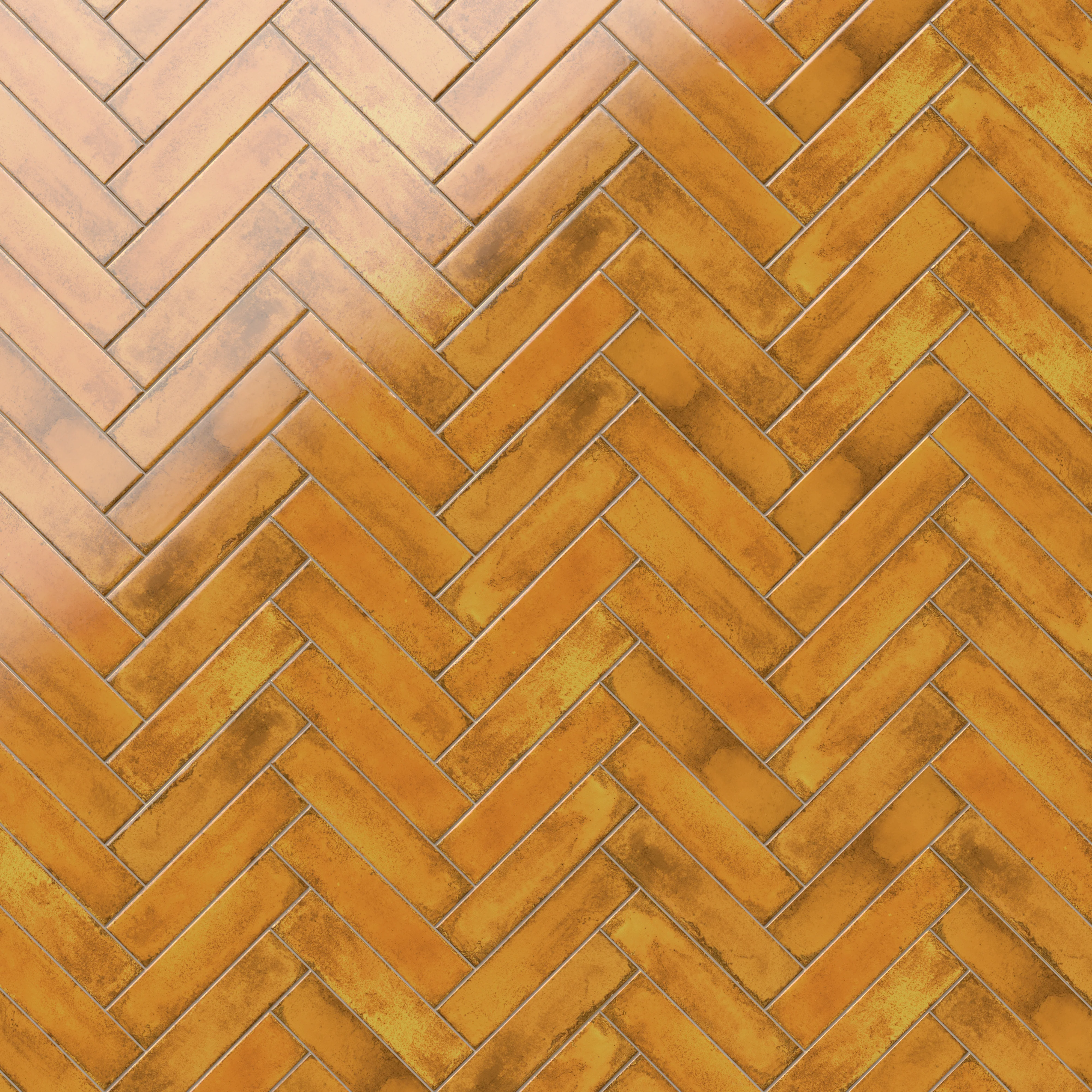 Mara 2 x 10 Glossy Ceramic Tile in Saffron Yellow - Image 7