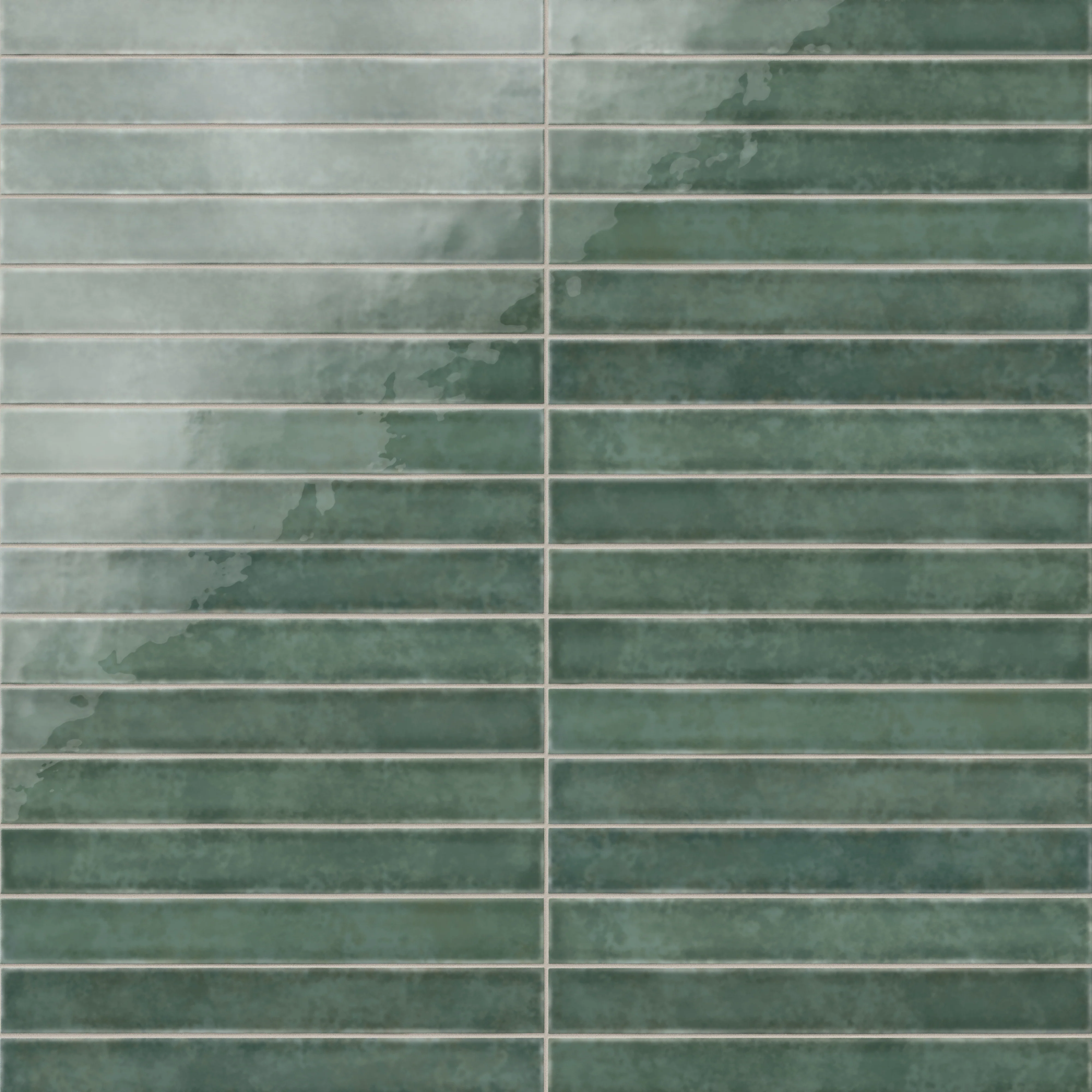Mariel 1 x 12 Glossy Porcelain Subway Tile in Forest