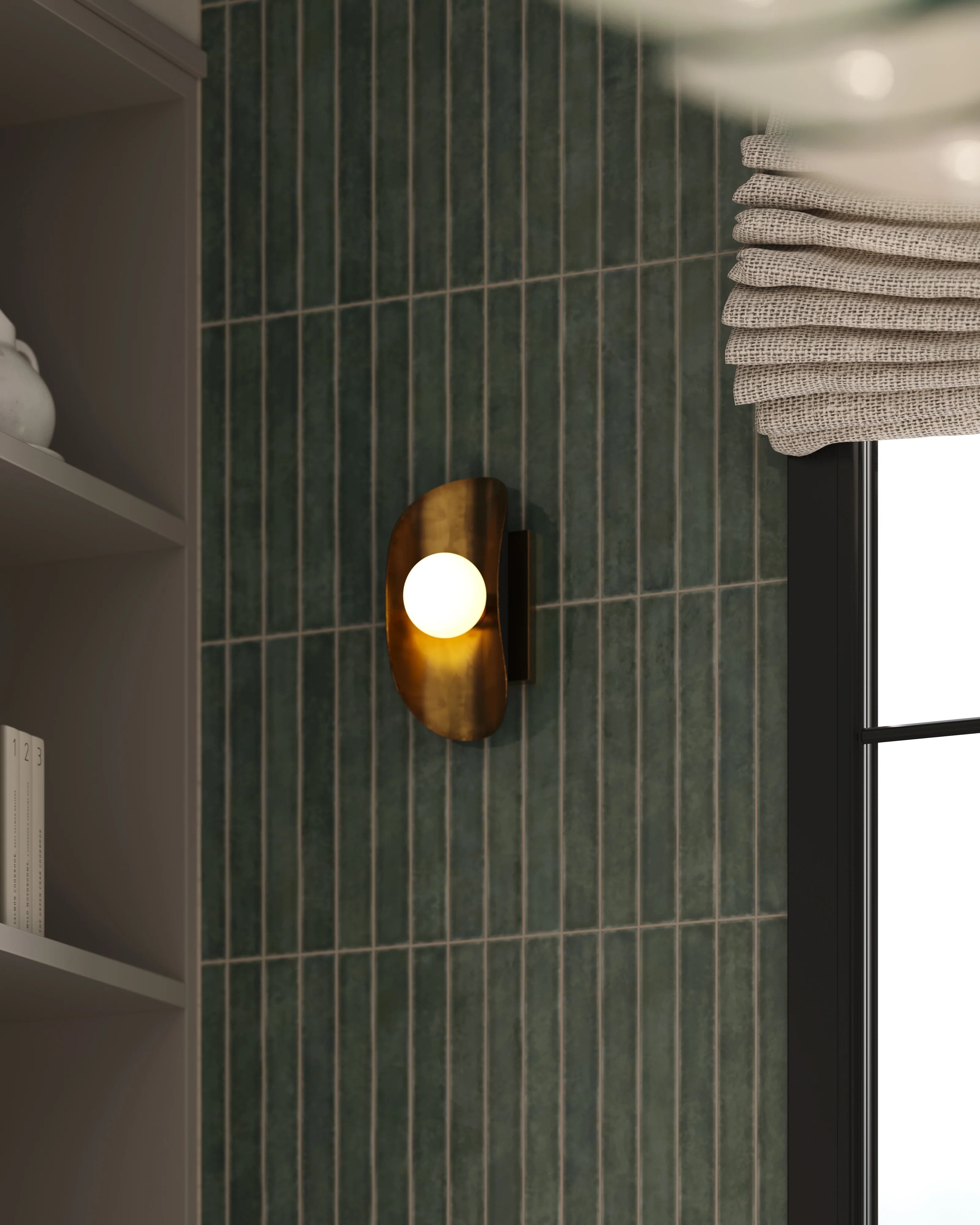 Mariel 1 x 12 Glossy Porcelain Subway Tile in Forest - Image 8