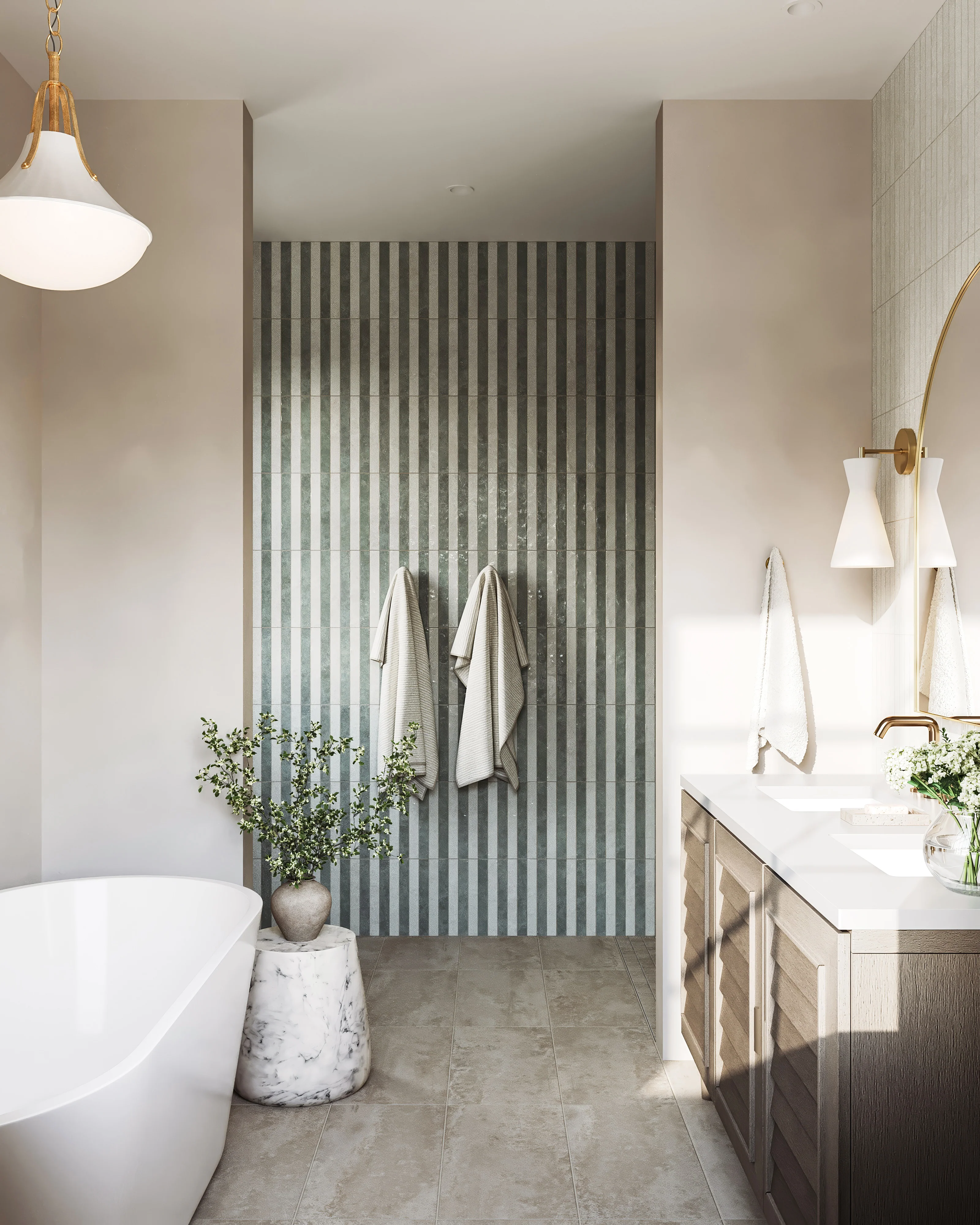Mariel 1 x 12 Glossy Porcelain Tile in Opal Blue - Image 11