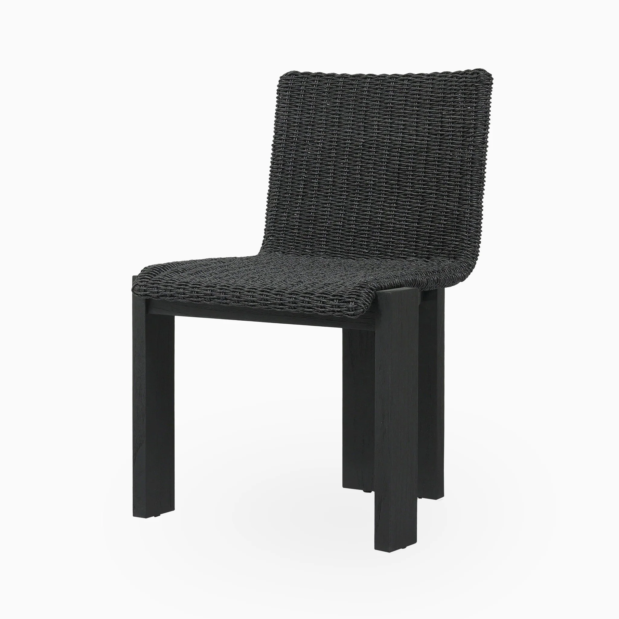 Marinell Outdoor Dining Chair in Faux Black Hyacinth