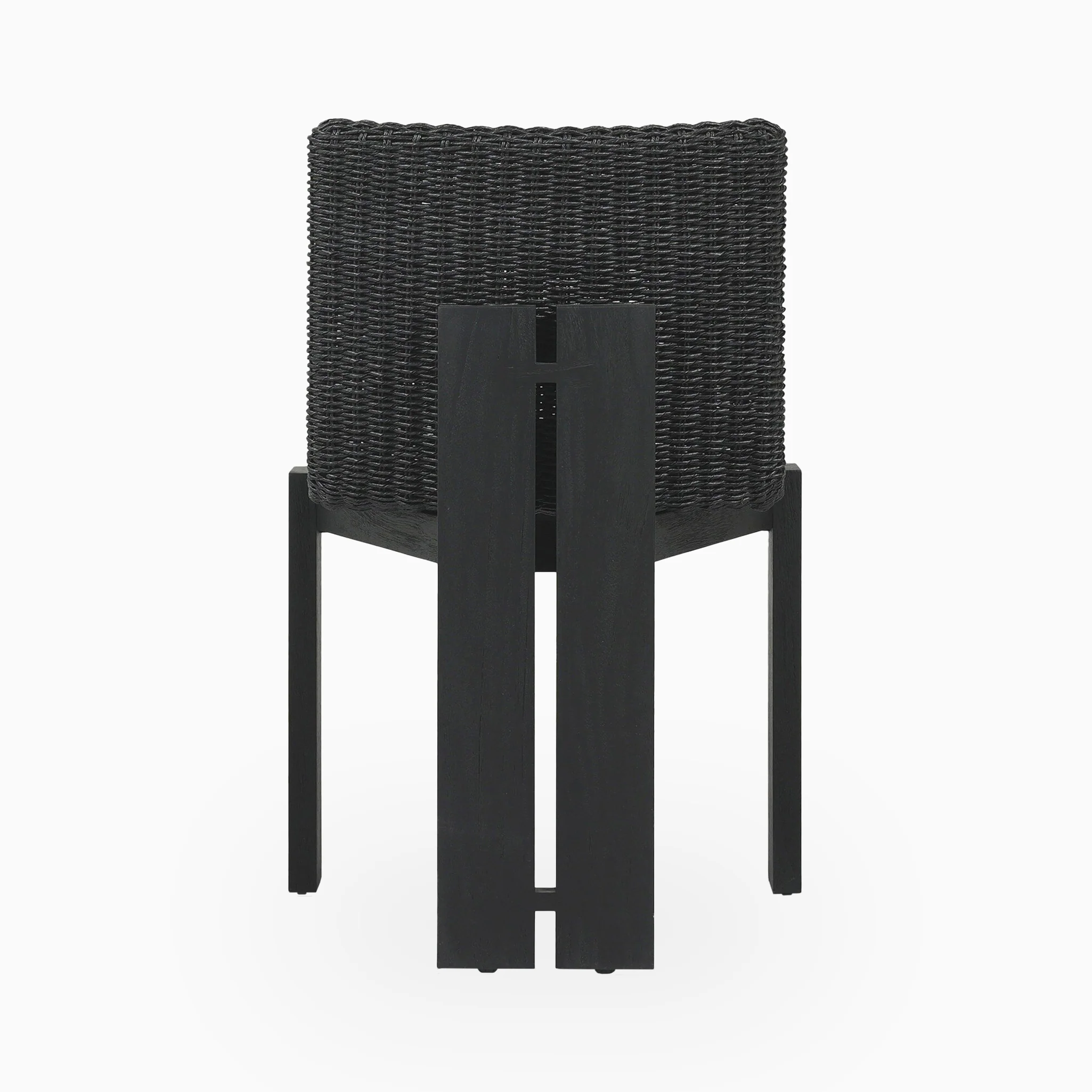 Marinell Outdoor Dining Chair in Faux Black Hyacinth - Image 4