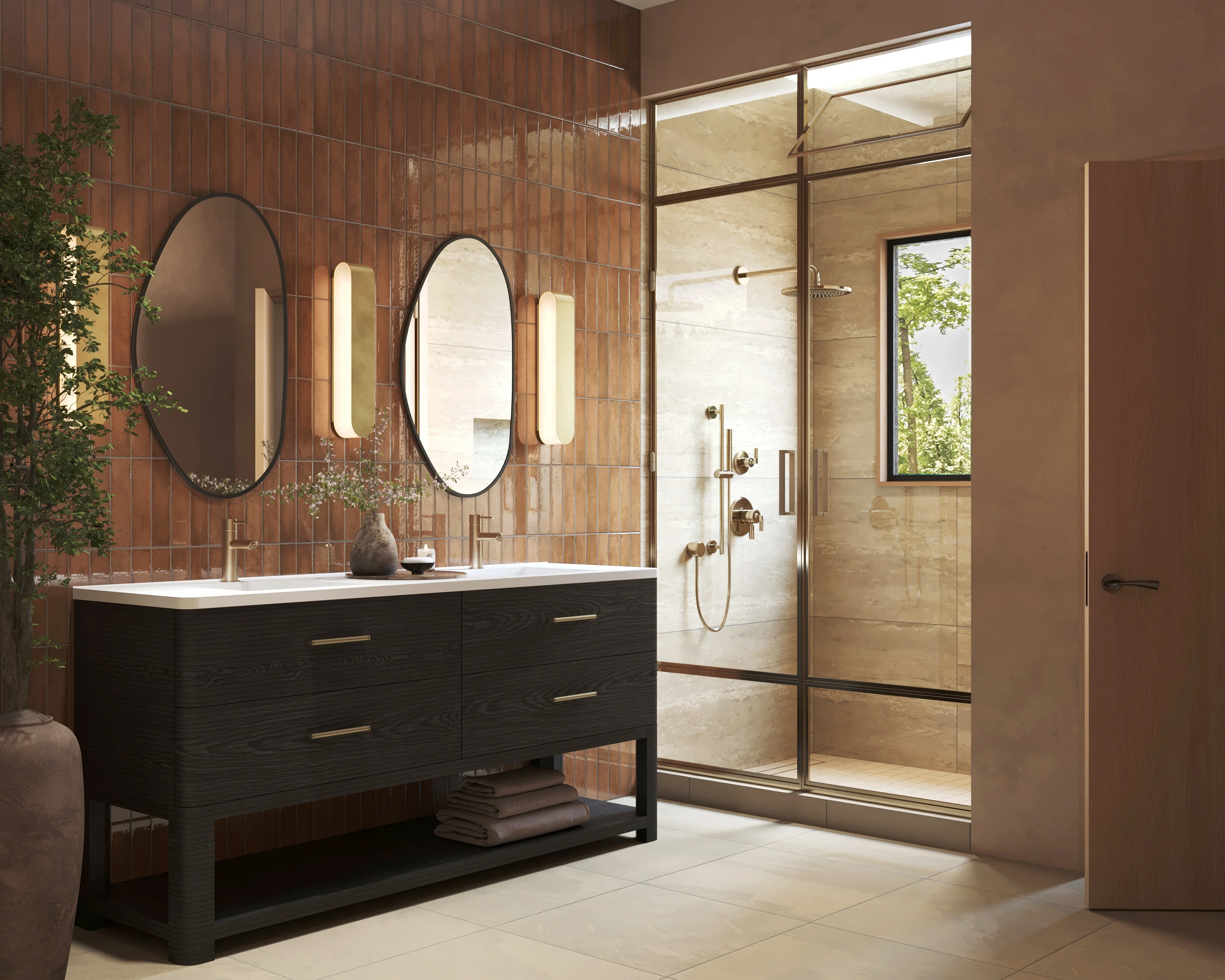 Marlow 24 x 48 Polished Porcelain Tile in Navona - Image 10