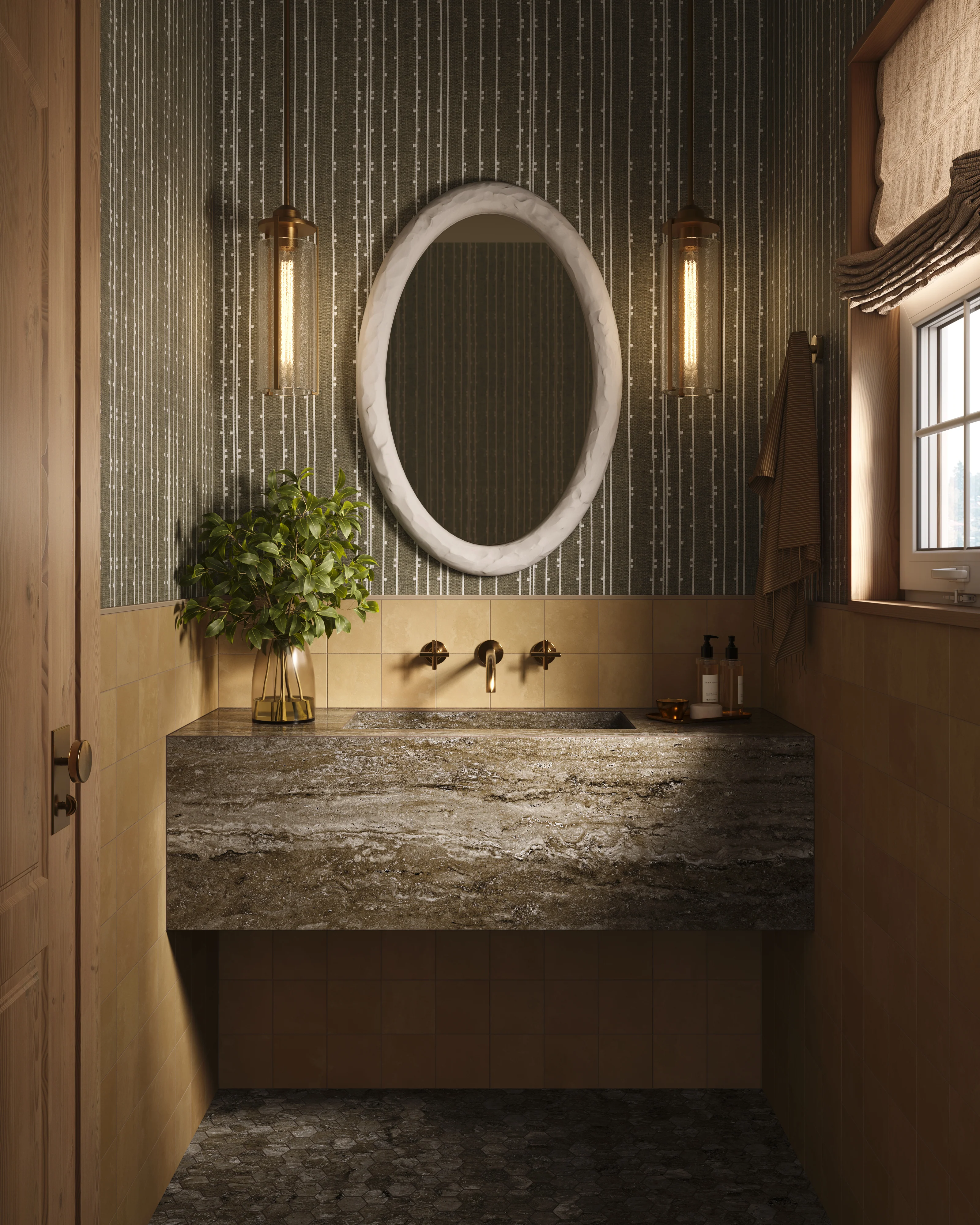 Marlow 24 x 48 Polished Porcelain Tile in Titanium - Image 9